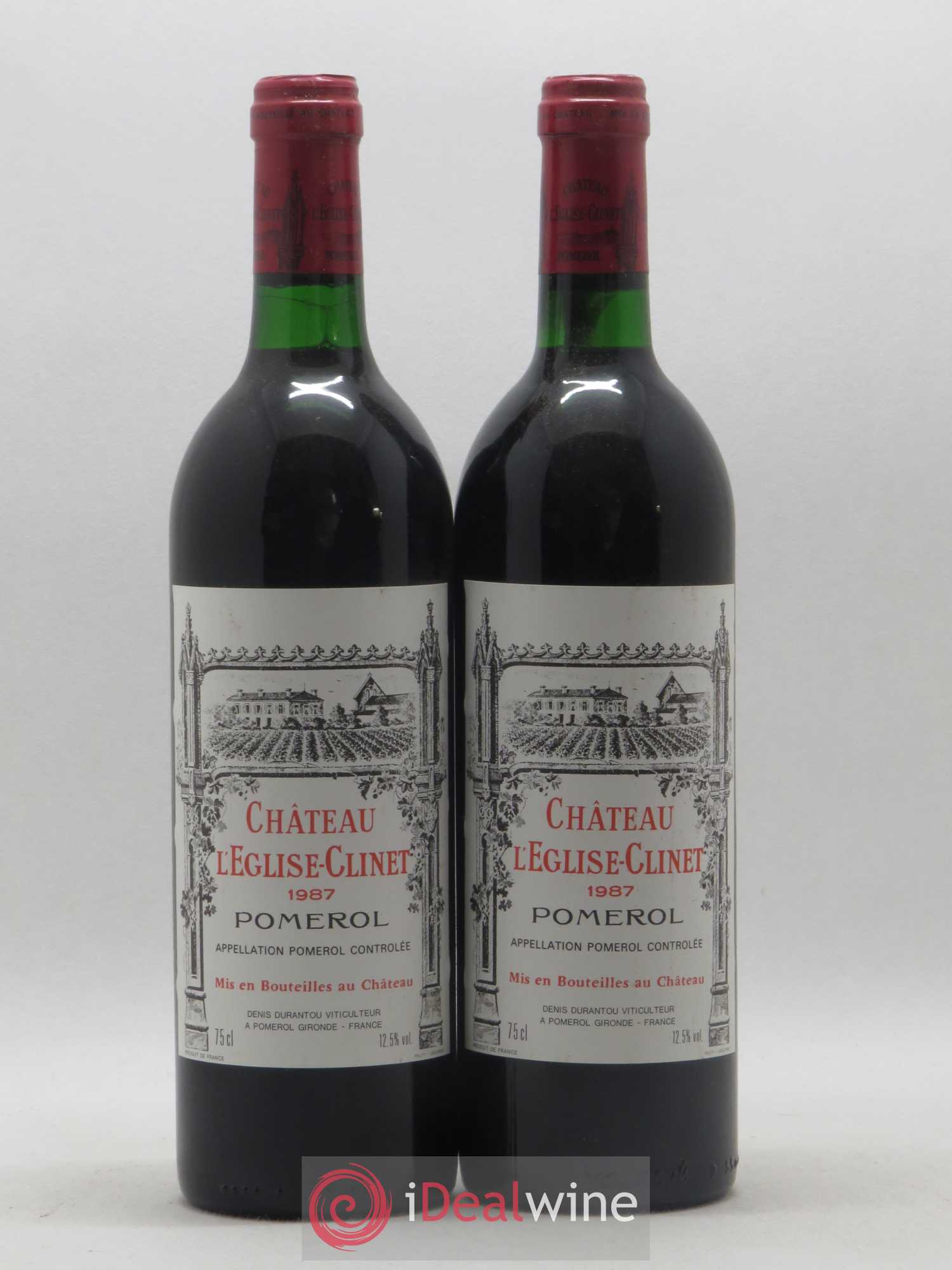 Château l' Église Clinet 1987 - Lot de 2 bouteilles - 0