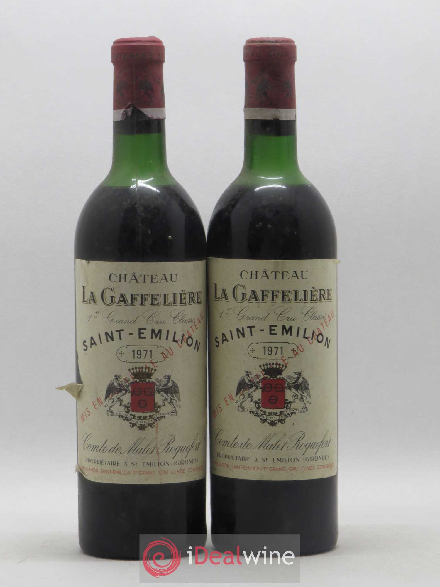 Château la Gaffelière 1er Grand Cru Classé B 1971 - Lot de 2 bouteilles - 0