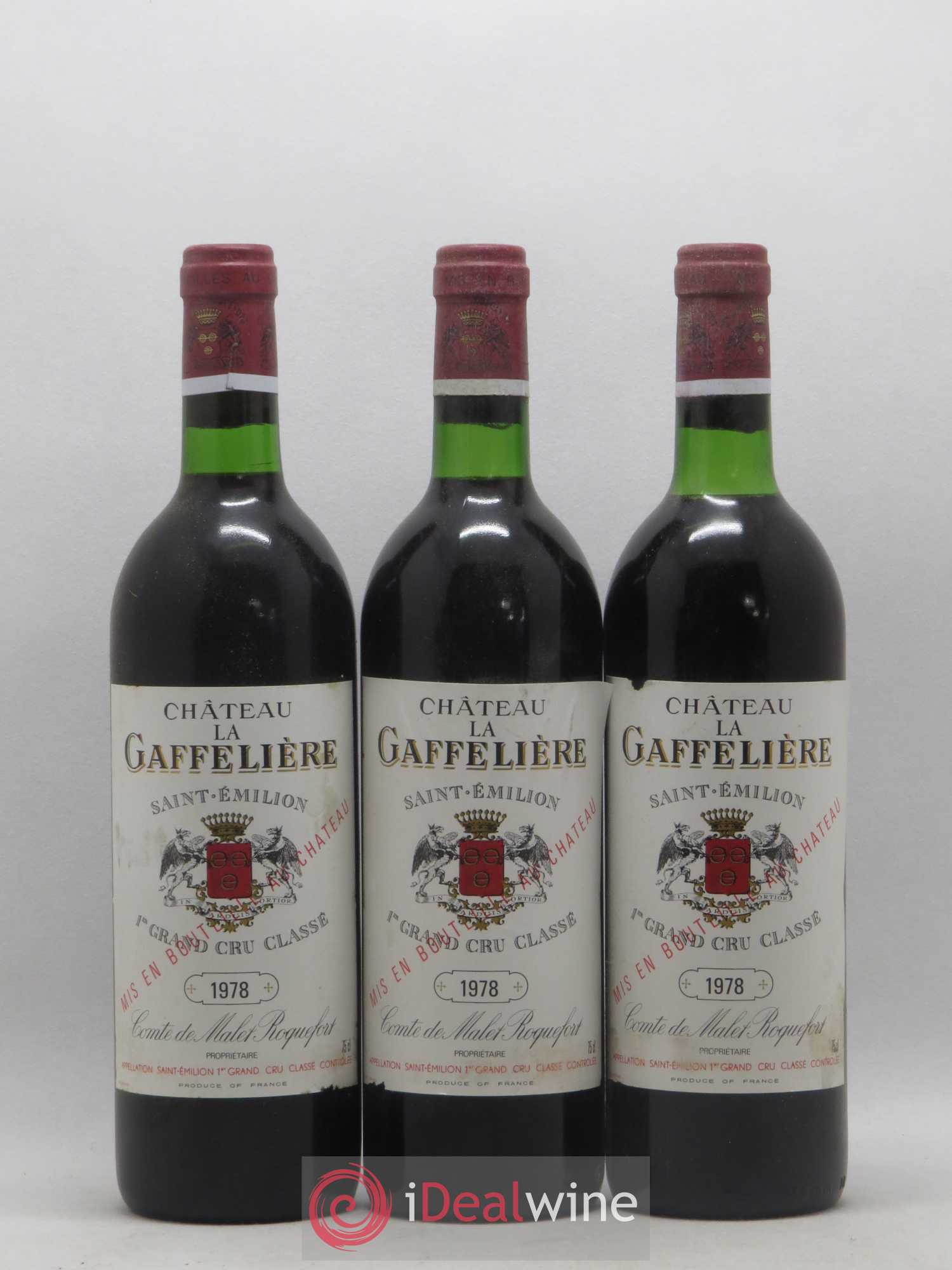 Château la Gaffelière 1er Grand Cru Classé B 1978 - Lot de 12 bouteilles - 1
