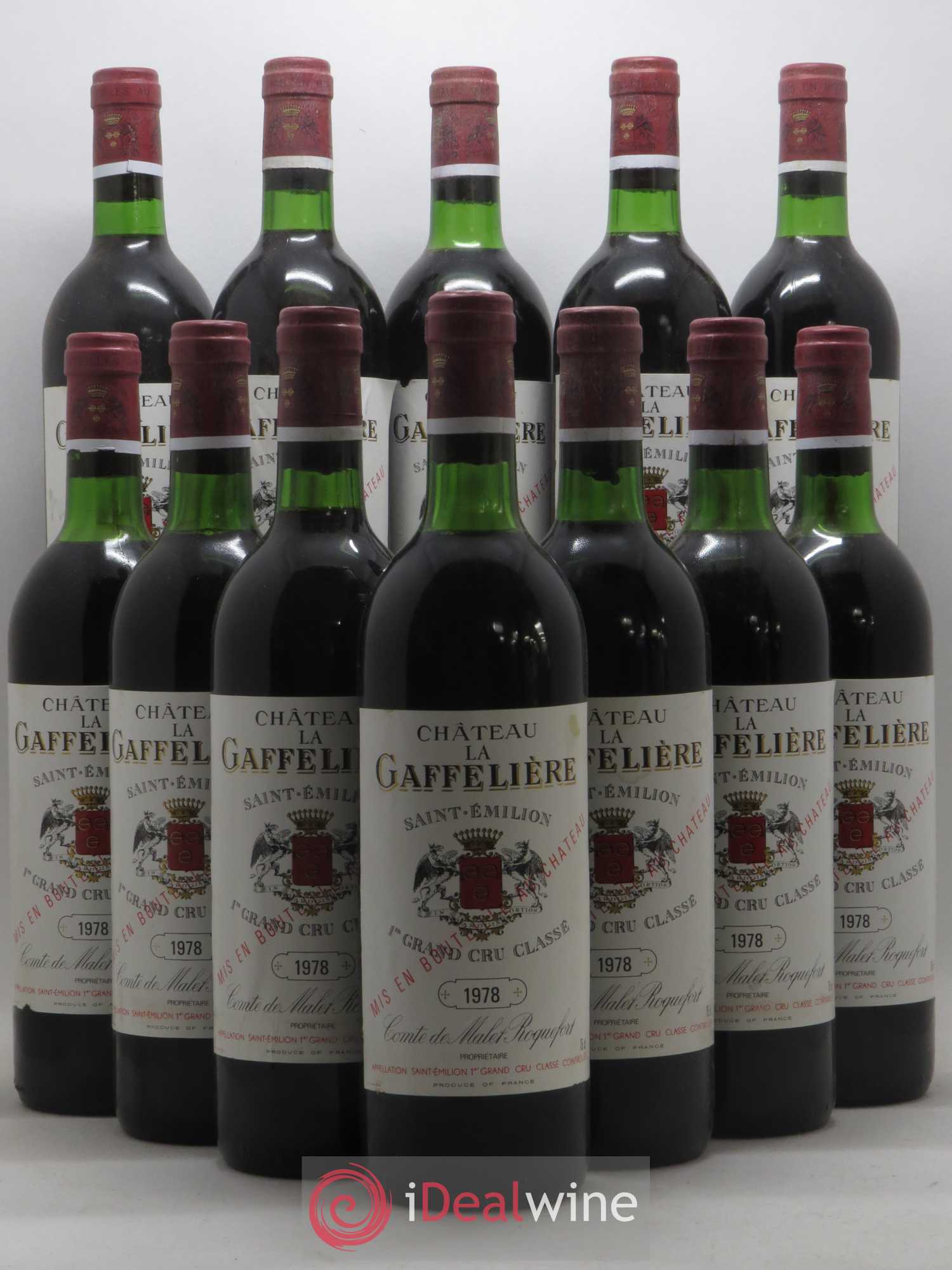 Château la Gaffelière 1er Grand Cru Classé B 1978 - Lot de 12 bouteilles - 0