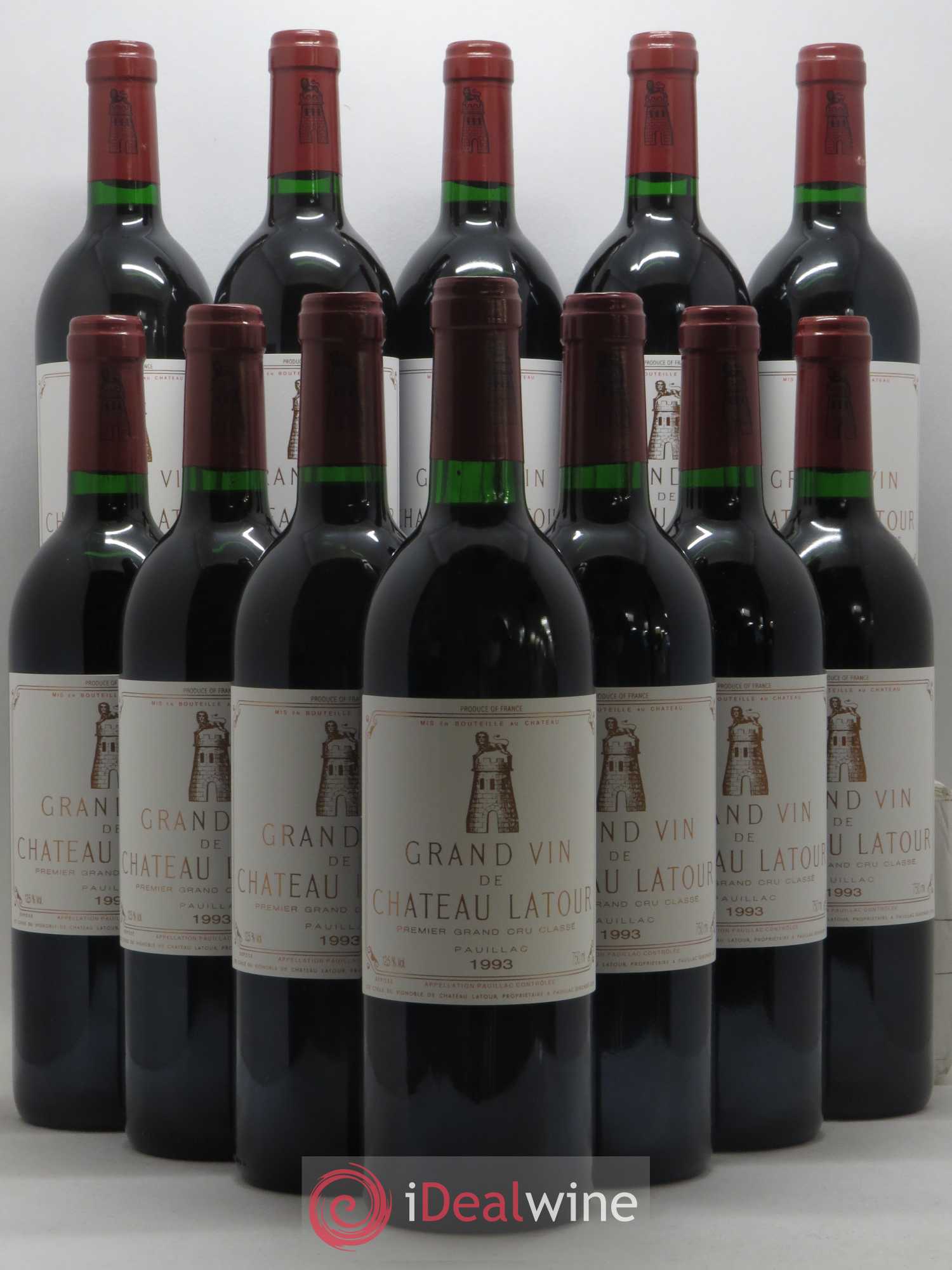 Château Latour 1er Grand Cru Classé 1993 - Lot de 12 bouteilles - 0