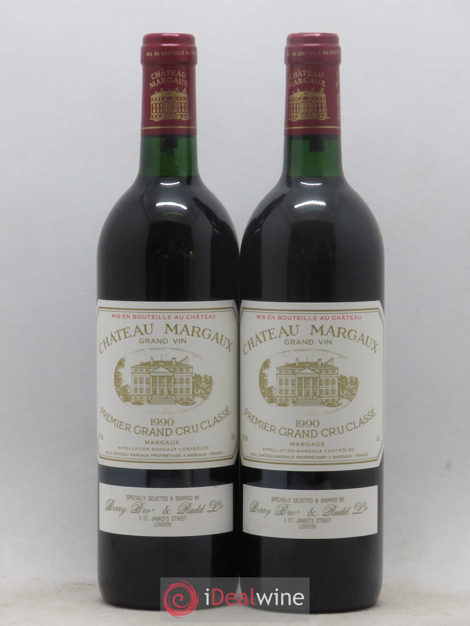 Château Margaux 1er Grand Cru Classé 1990 - Lot de 2 bouteilles - 0