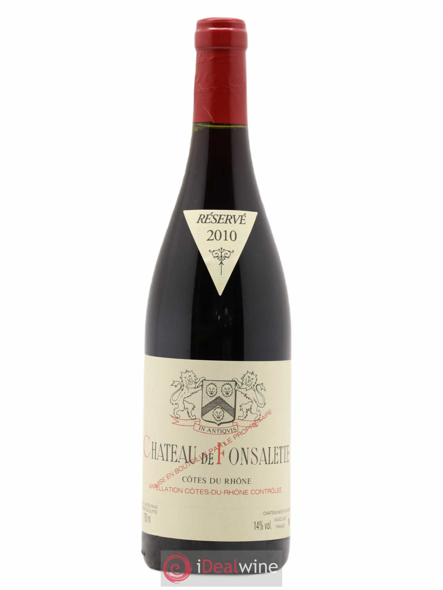Côtes-du-Rhône Château de Fonsalette Emmanuel Reynaud 2010 - Lot de 1 bouteille - 0