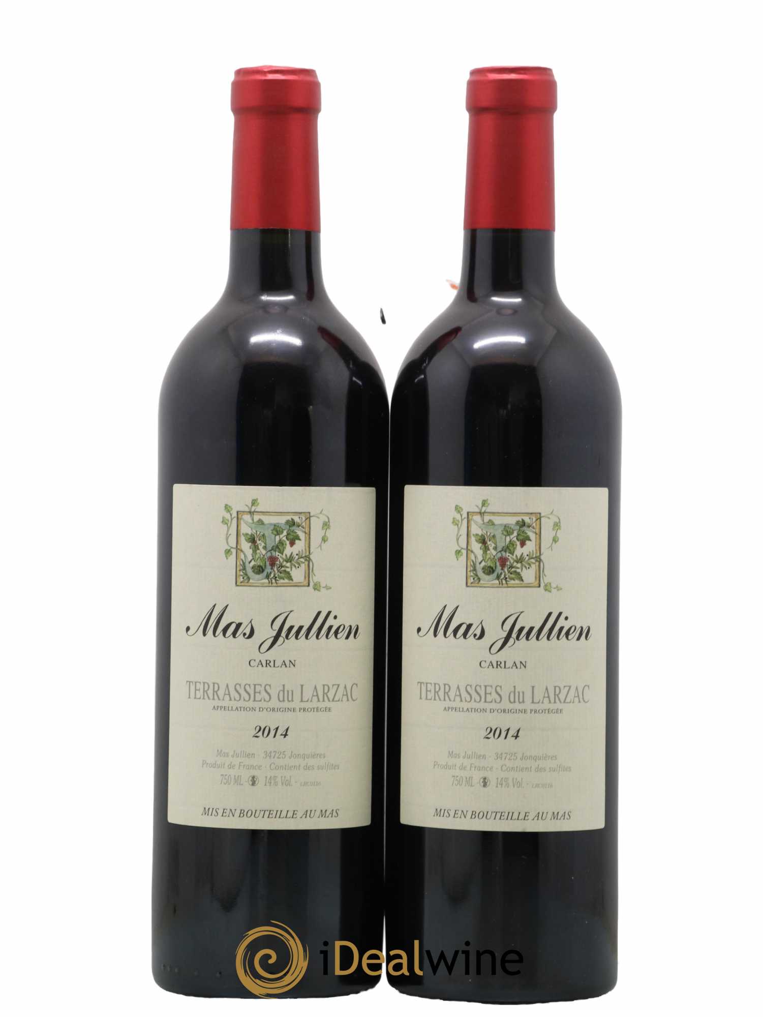 Terrasses du Larzac Mas Jullien Carlan Olivier Jullien 2014 - Lot de 2 bouteilles - 0
