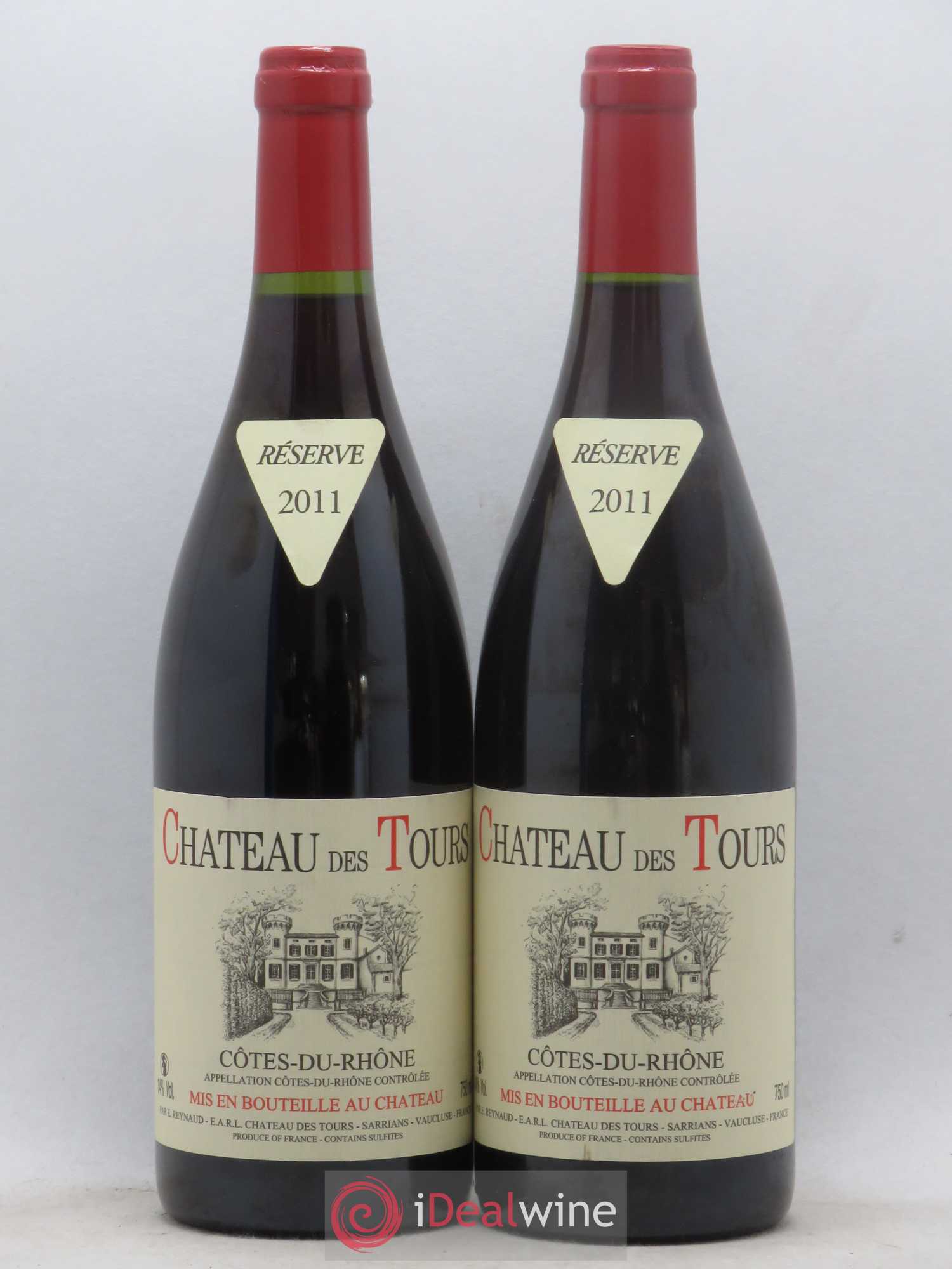 Côtes-du-Rhône Château des Tours Emmanuel Reynaud 2011 - Lot de 2 bouteilles - 0