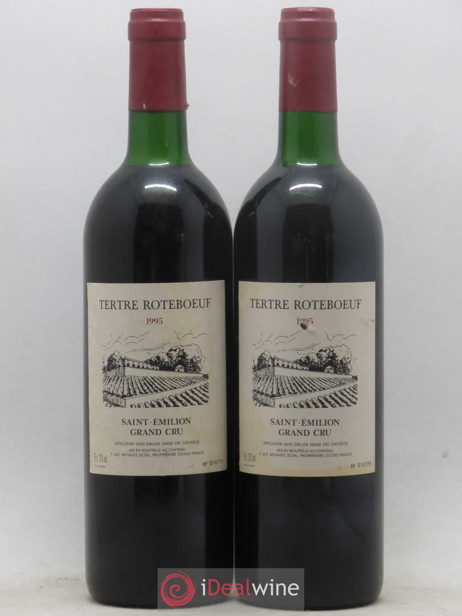 Château Tertre Roteboeuf 1995 - Lot de 2 bouteilles - 0