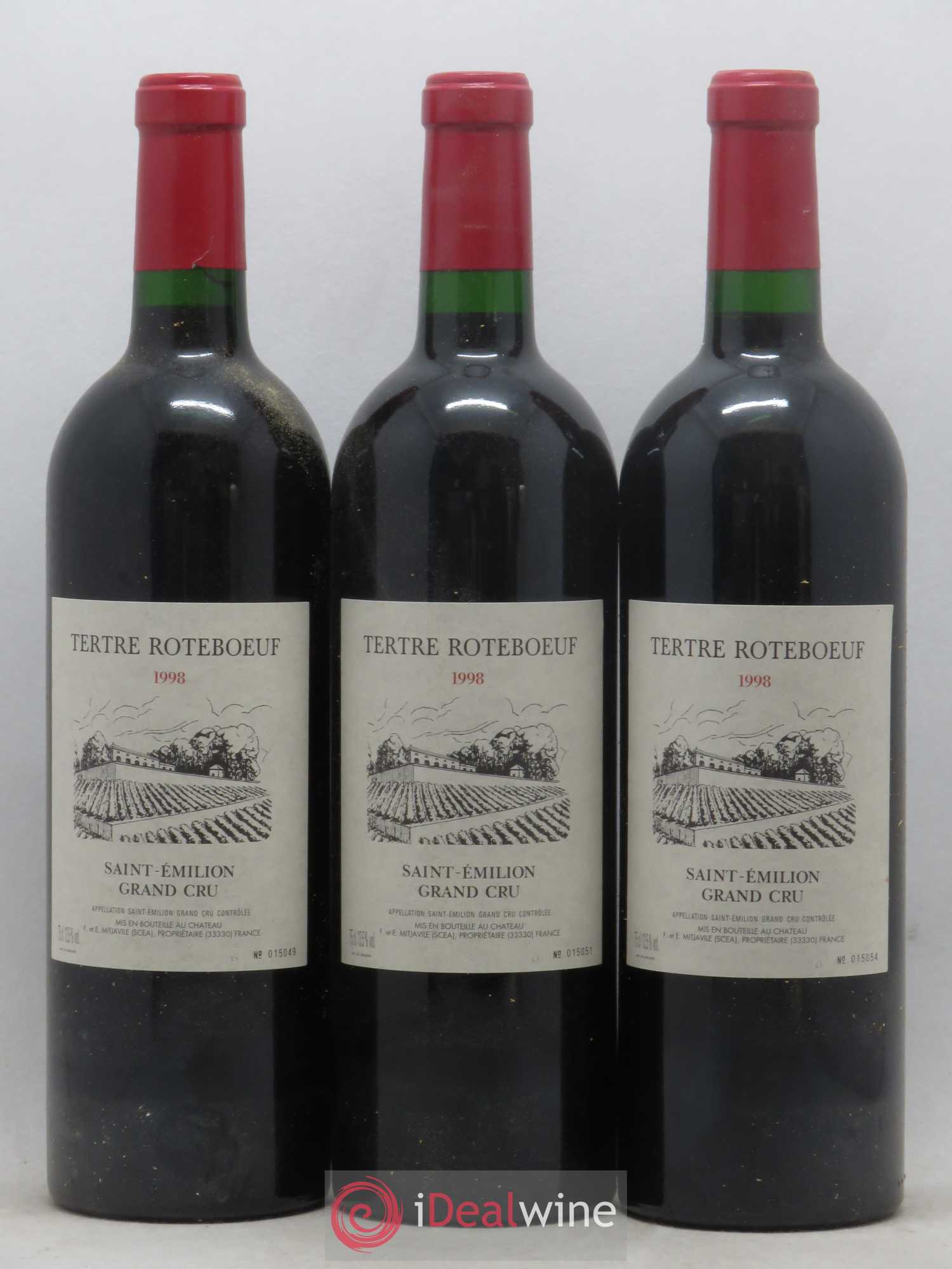 Château Tertre Roteboeuf 1998 - Posten von 3 Flaschen - 0
