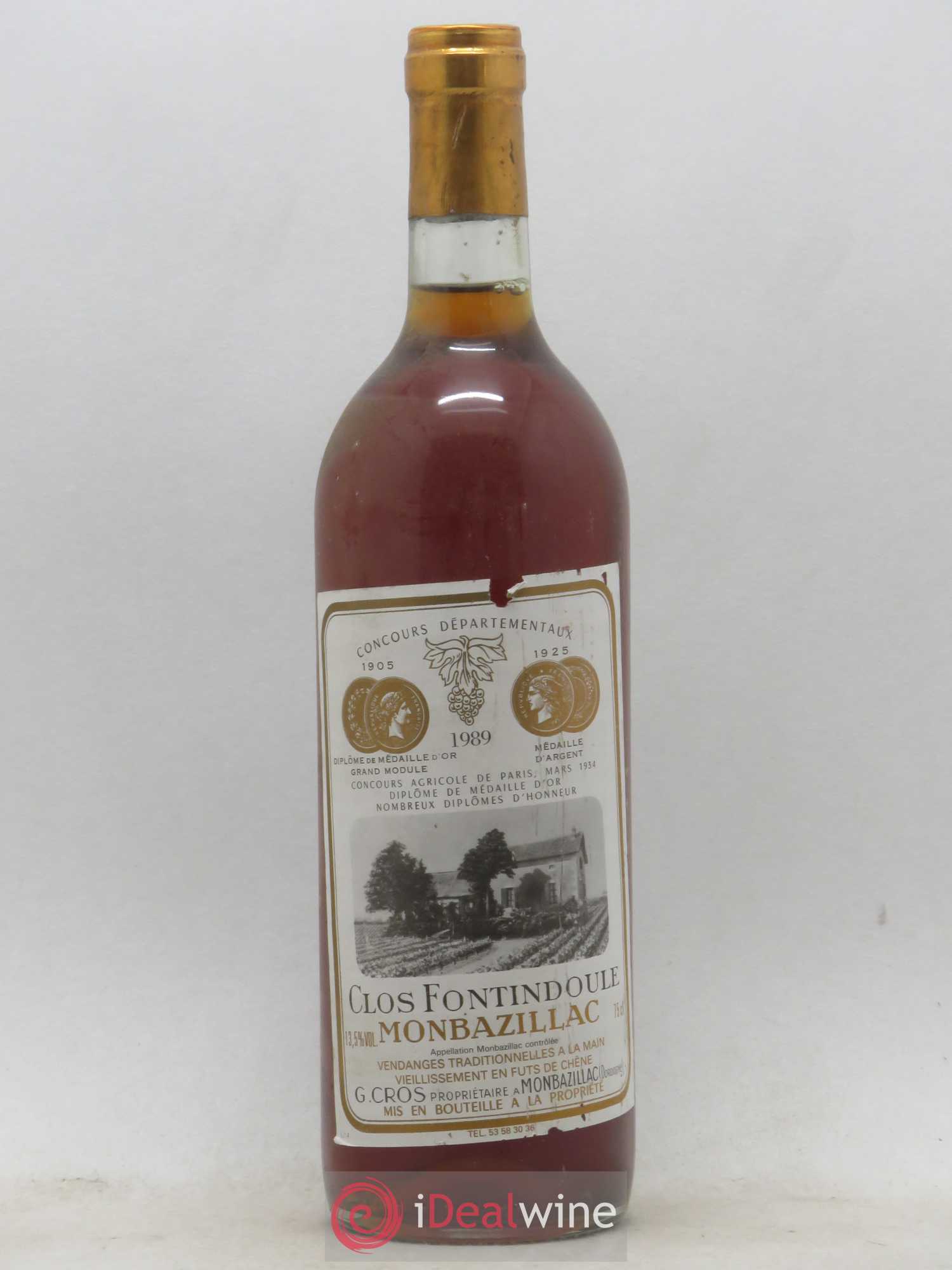 Monbazillac Clos Fontindoule 1989 - Lotto di 1 bottiglia - 0