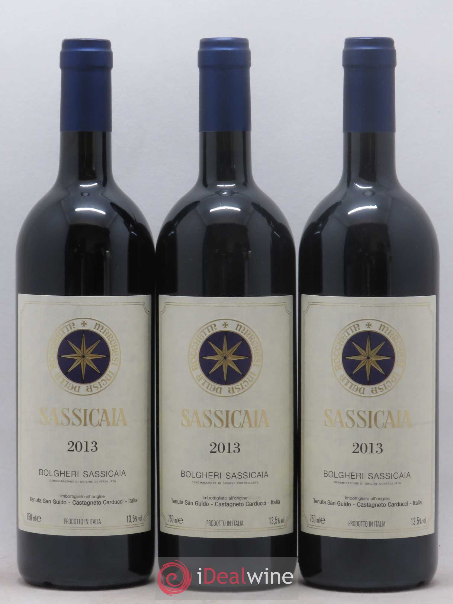 Bolgheri DOC Sassicaia Tenuta San Guido 2013 - Lot de 3 bouteilles - 0
