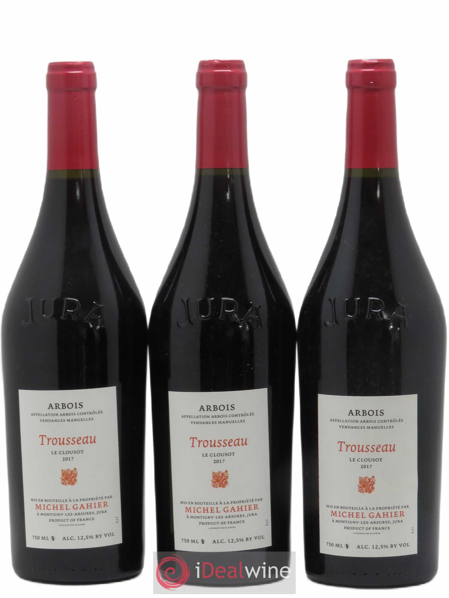 Arbois Trousseau Le Clousot Michel Gahier (sans prix de réserve) 2017 - Posten von 3 Flaschen - 0
