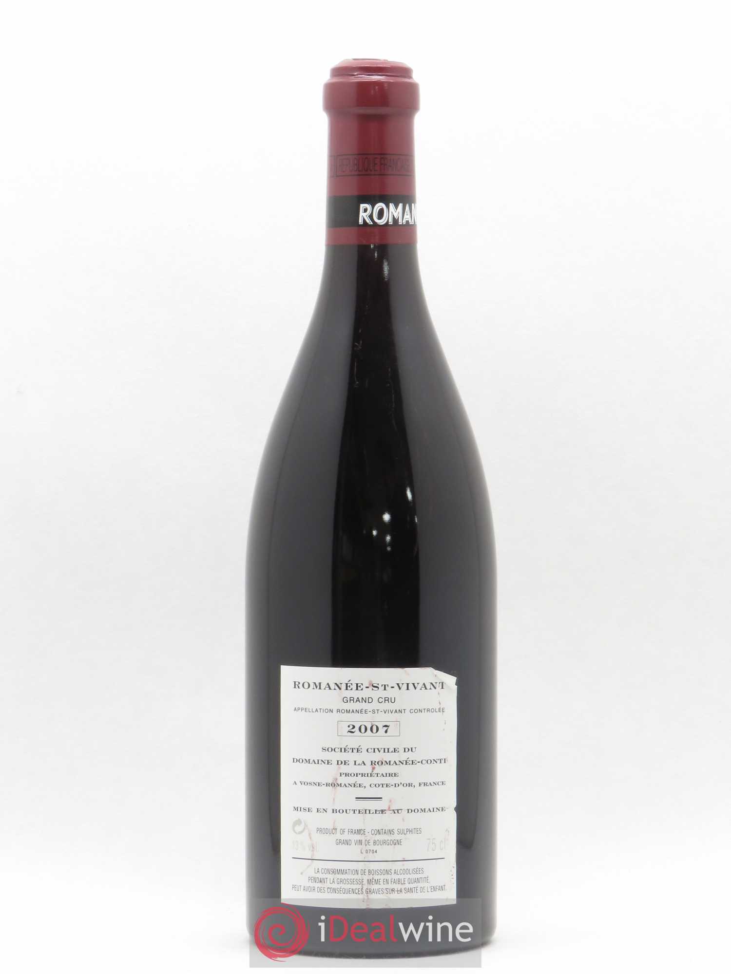 Romanée-Saint-Vivant Grand Cru Domaine de la Romanée-Conti 2007 - Lot de 1 bouteille - 1