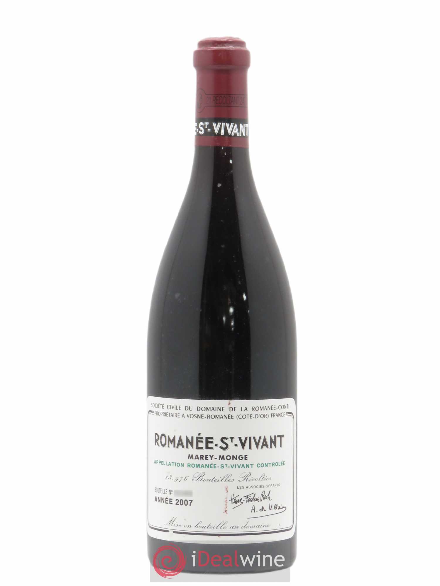 Romanée-Saint-Vivant Grand Cru Domaine de la Romanée-Conti 2007 - Lot de 1 bouteille - 0