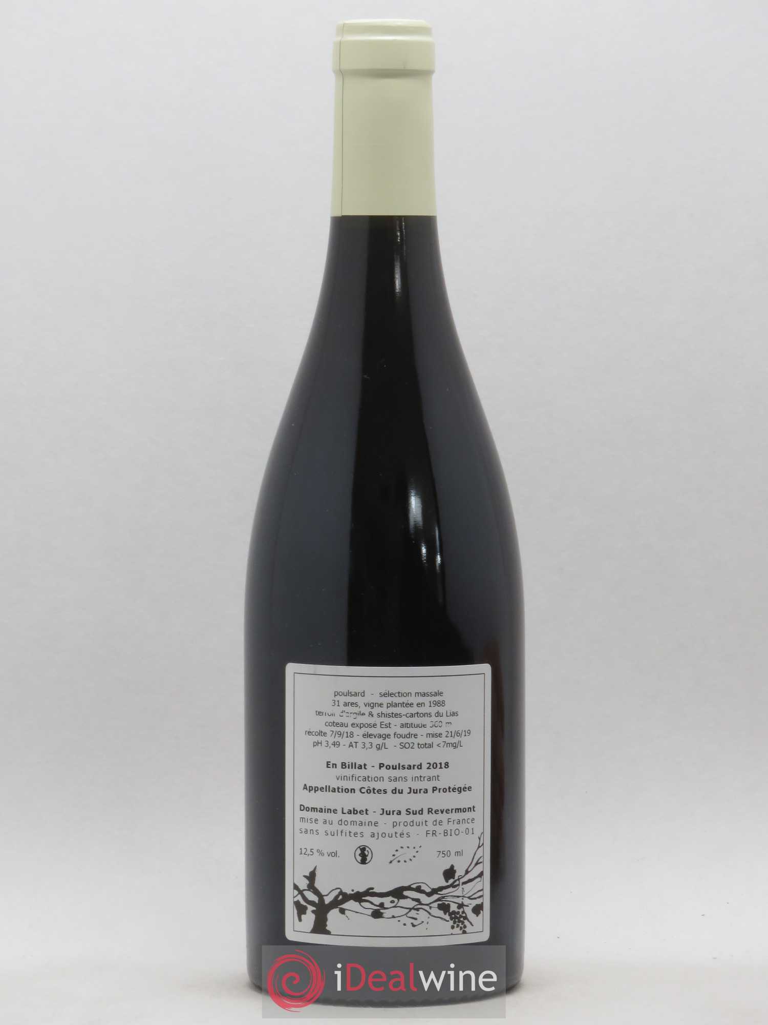 Côtes du Jura Poulsard En Billat Romain - Julien - Charline Labet (sans prix de réserve) 2018 - Lot de 1 bouteille - 1