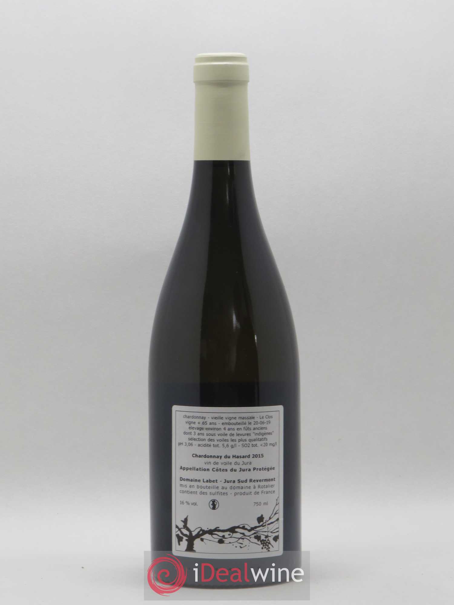 Côtes du Jura Vin de voile Chardonnay du Hasard Romain - Julien - Charline Labet (sans prix de réserve) 2015 - Lot de 1 bouteille - 1