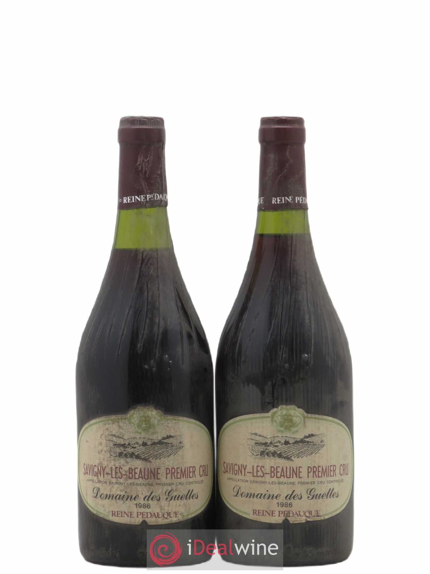 Savigny-lès-Beaune 1er Cru Domaine des Guettes Reine Pedauque (sans prix de réserve) 1986 - Posten von 2 Flaschen - 0