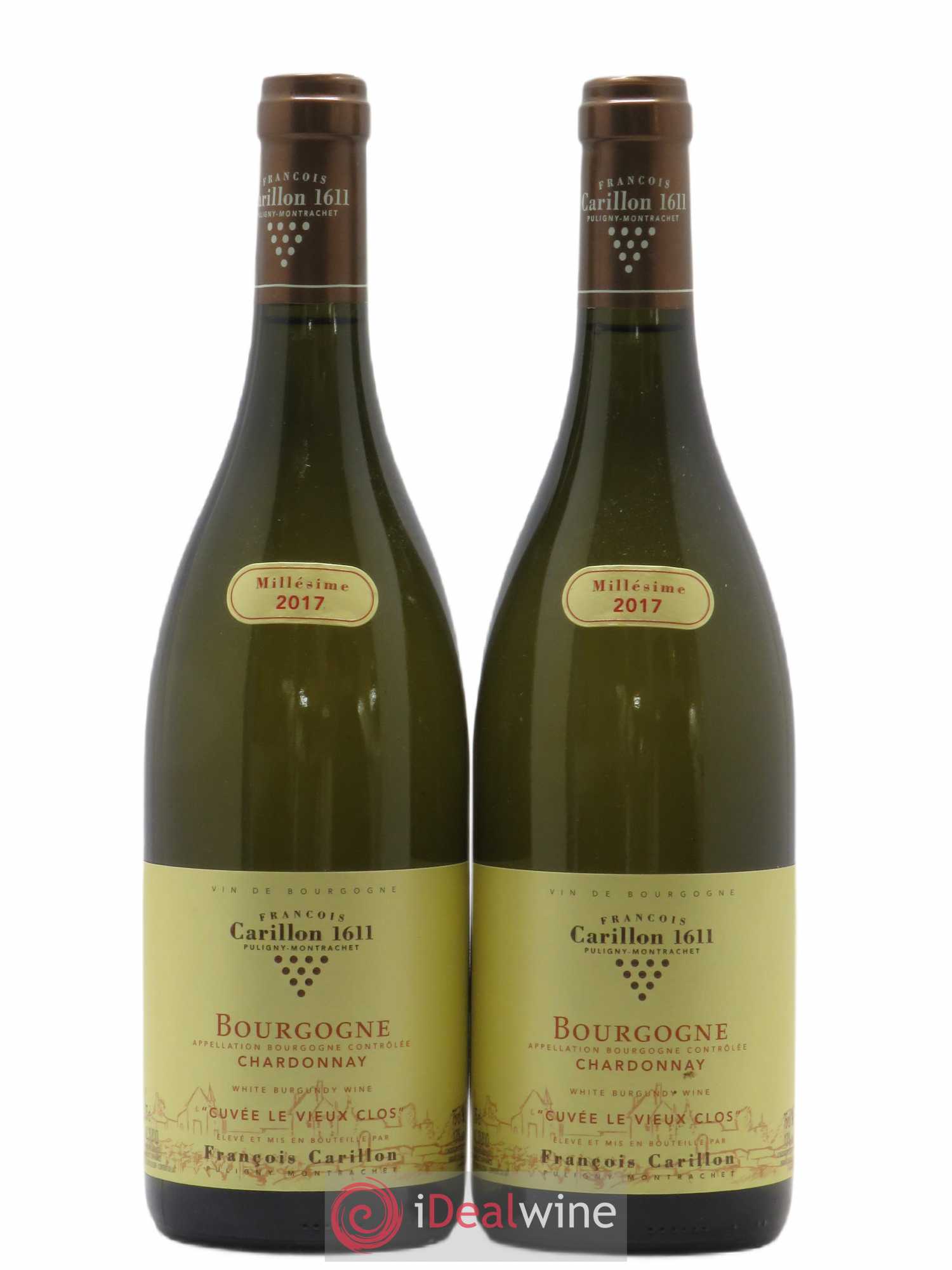 Bourgogne Le Vieux Clos Francois Carillon (sans prix de réserve) 2017 - Posten von 2 Flaschen - 0