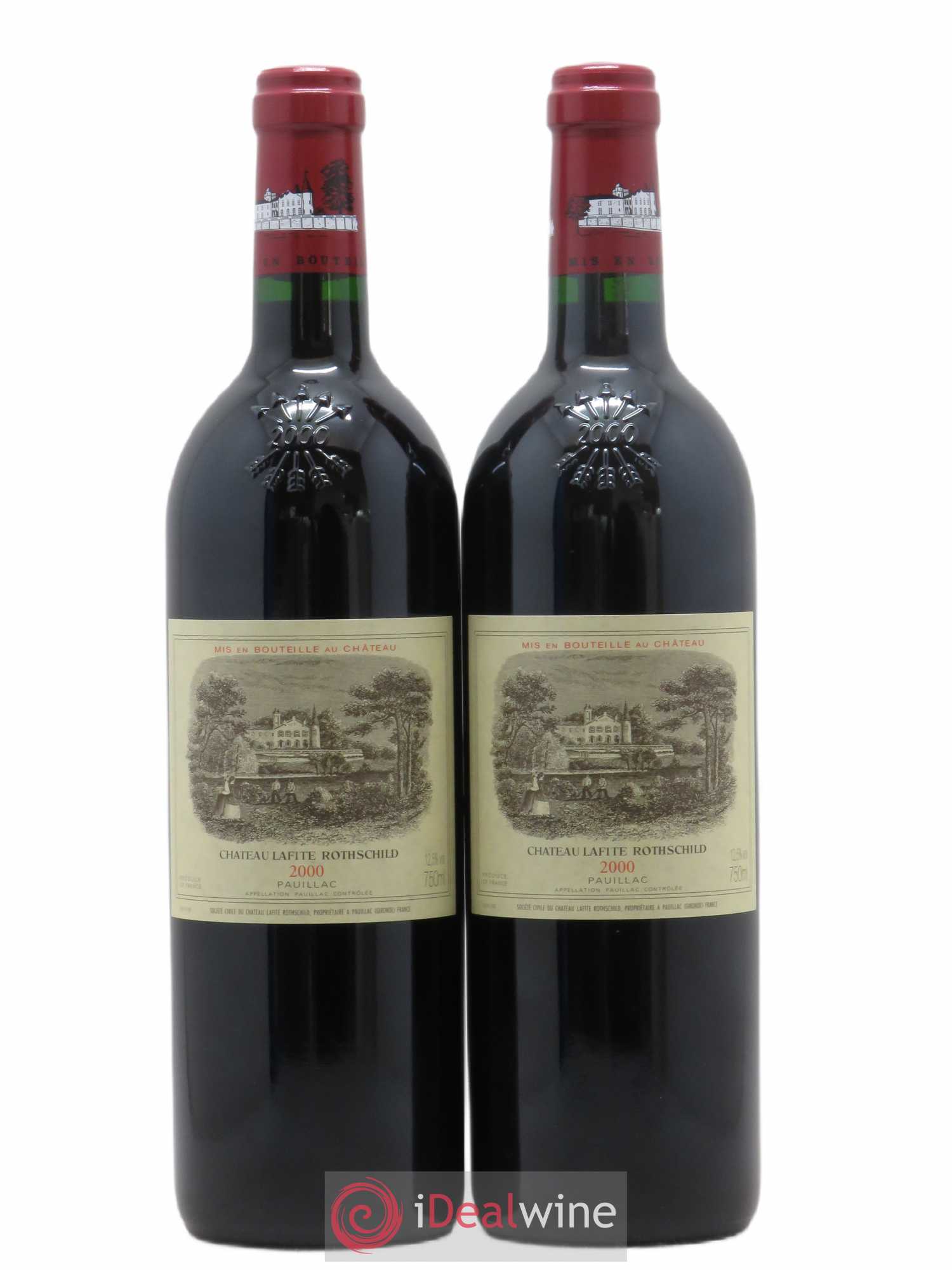 Château Lafite Rothschild 1er Grand Cru Classé 2000 - Lot de 2 bouteilles - 0