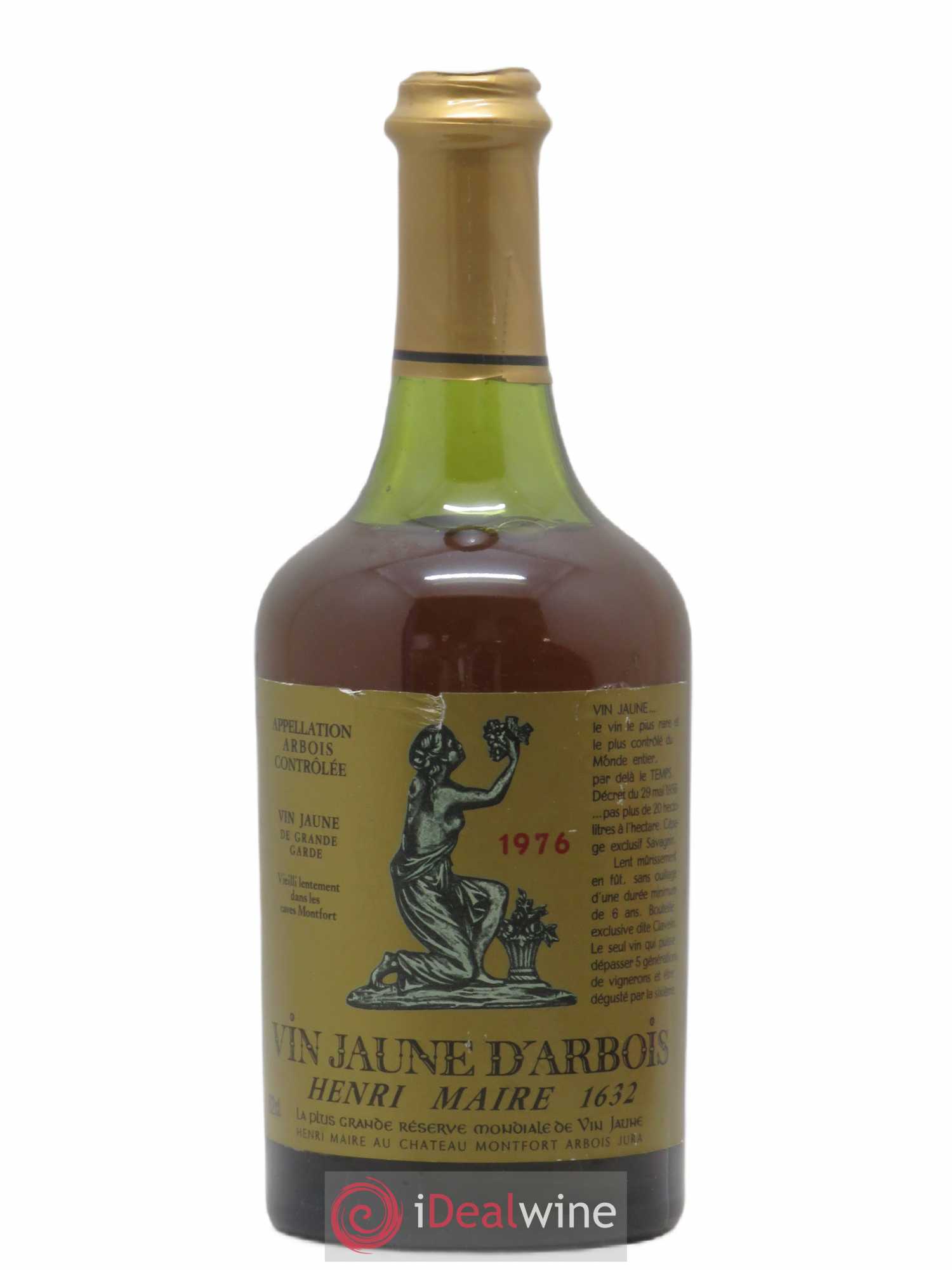 Arbois Vin Jaune Henri Maire (sans prix de réserve) 1976 - Posten von 1 Flasche - 0