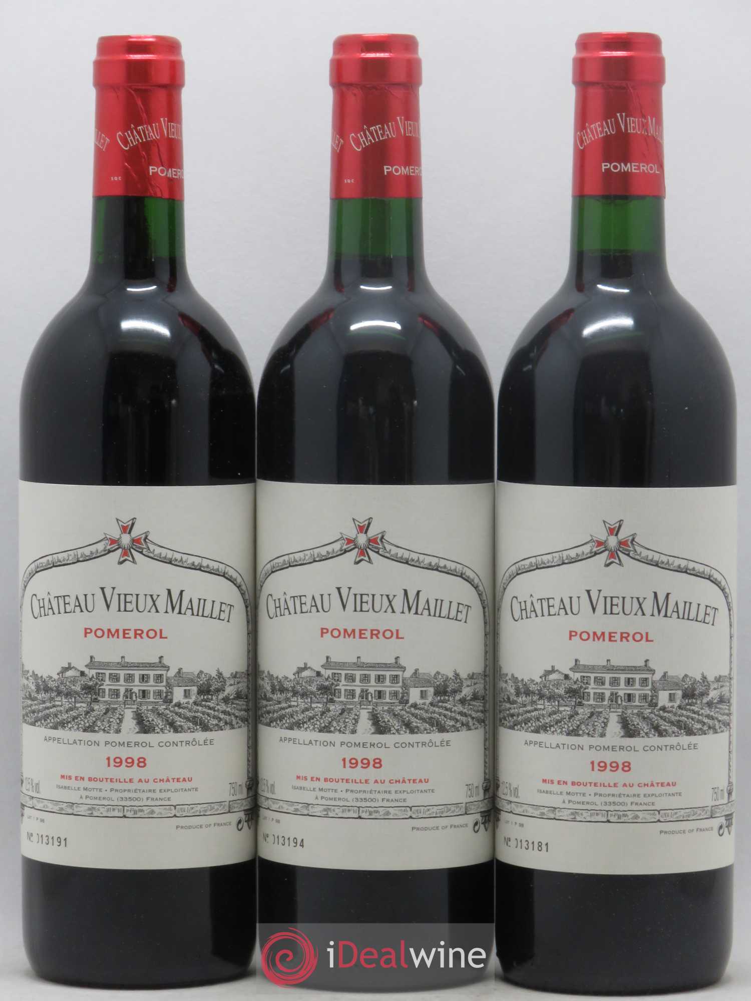 Château Vieux Maillet (no reserve) 1998 - Lot of 12 bottles - 1