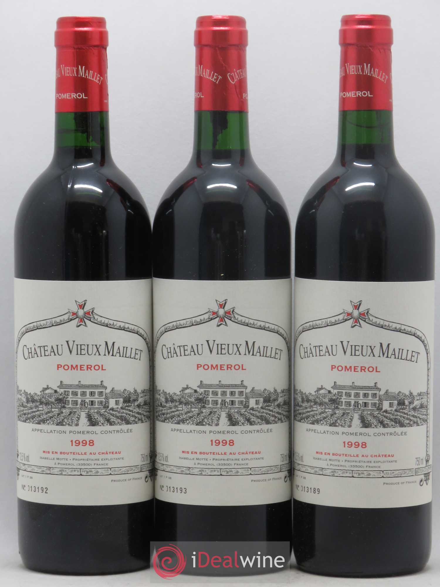 Château Vieux Maillet (no reserve) 1998 - Lot of 12 bottles - 4