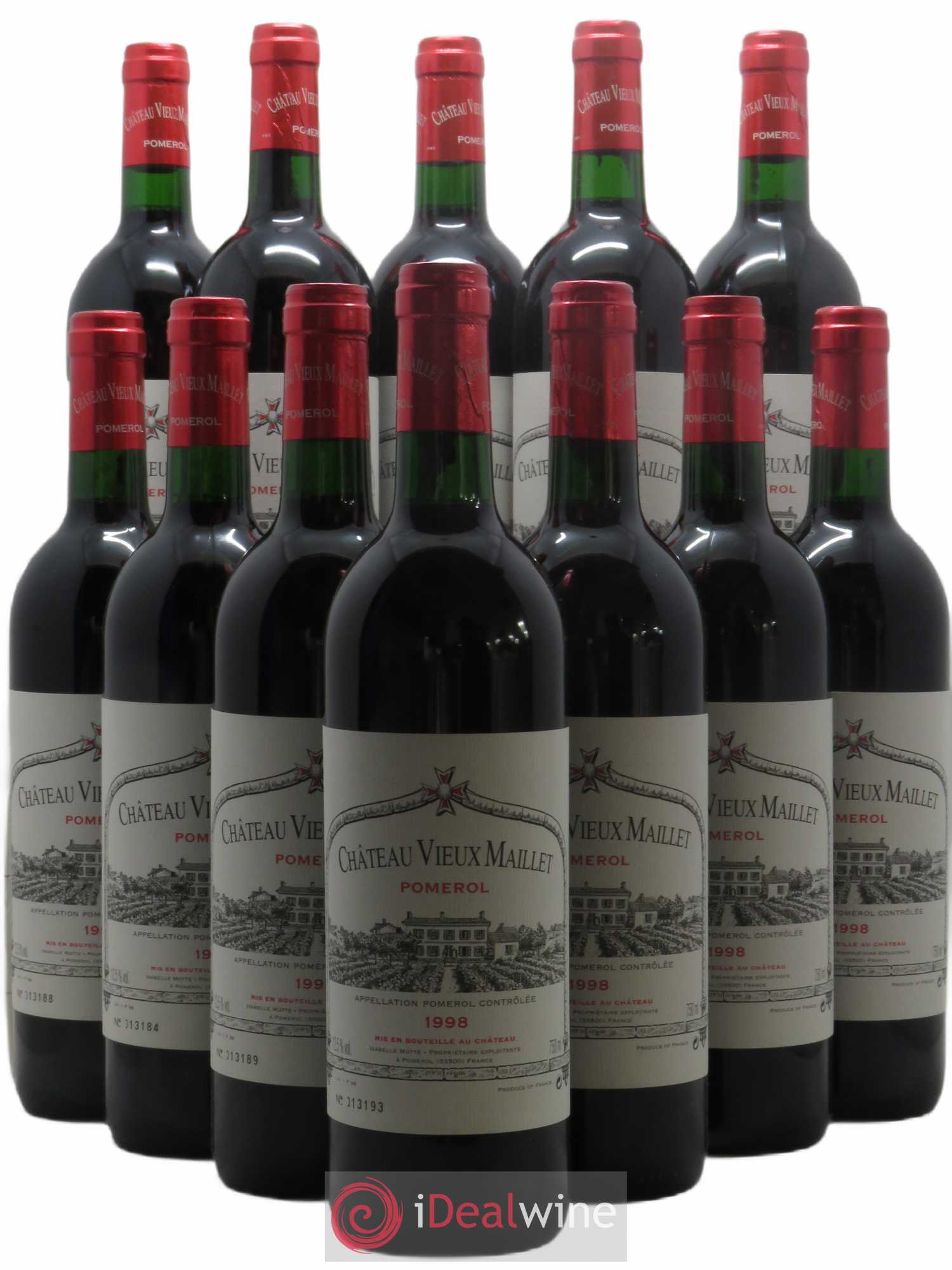 Château Vieux Maillet (no reserve) 1998 - Lot of 12 bottles - 0
