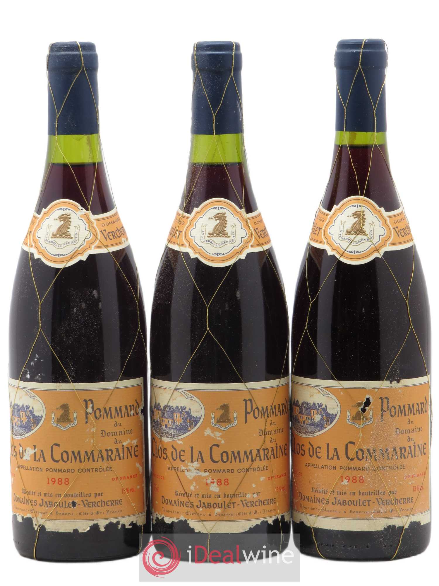 Pommard Domaine du Clos de la Commaraine Jaboulet Vercherre (sans prix de réserve) 1988 - Posten von 3 Flaschen - 0