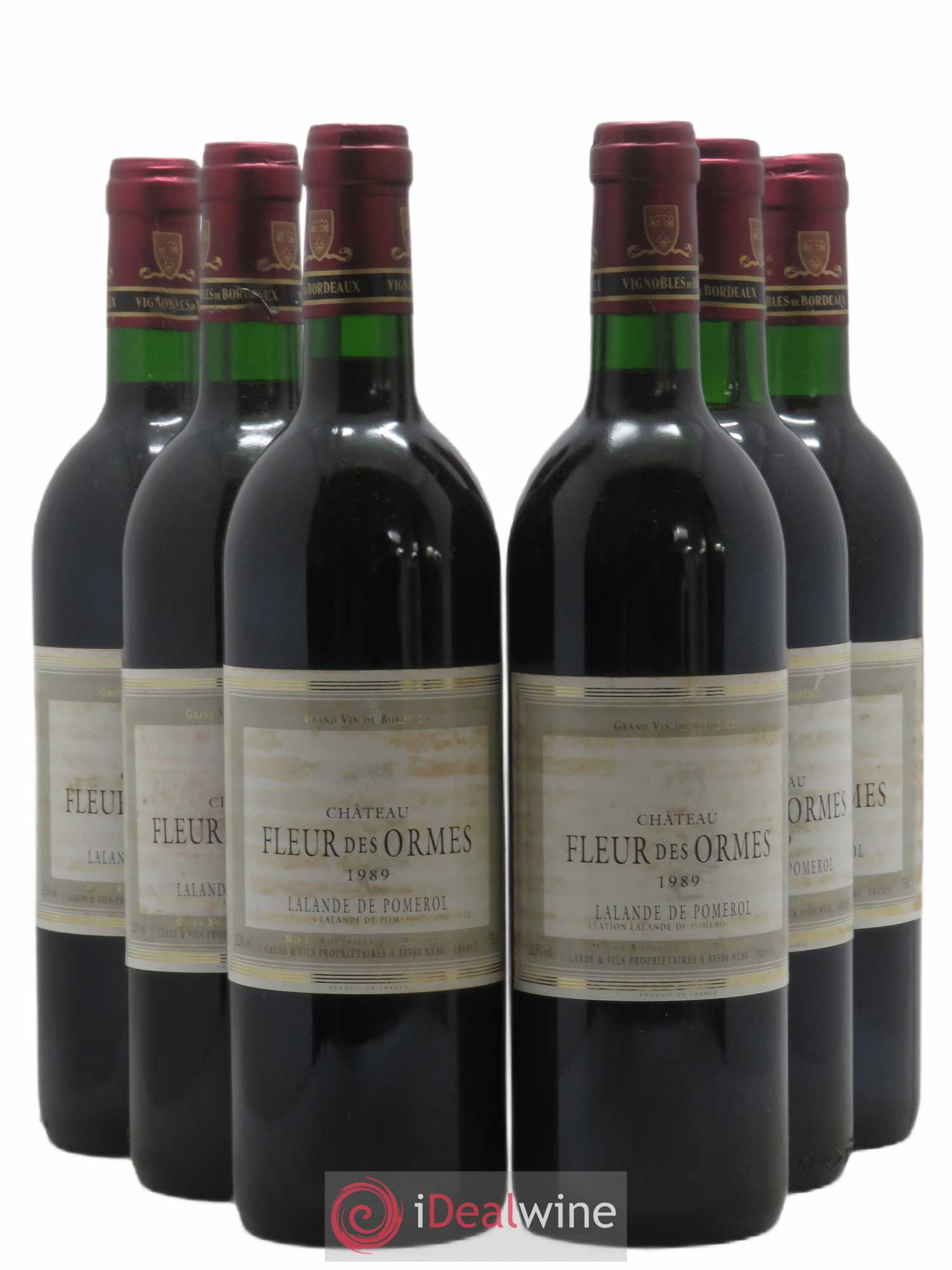 Lalande-de-Pomerol Château Fleur des Ormes (sans prix de réserve) 1989 - Lotto di 6 bottiglie - 0