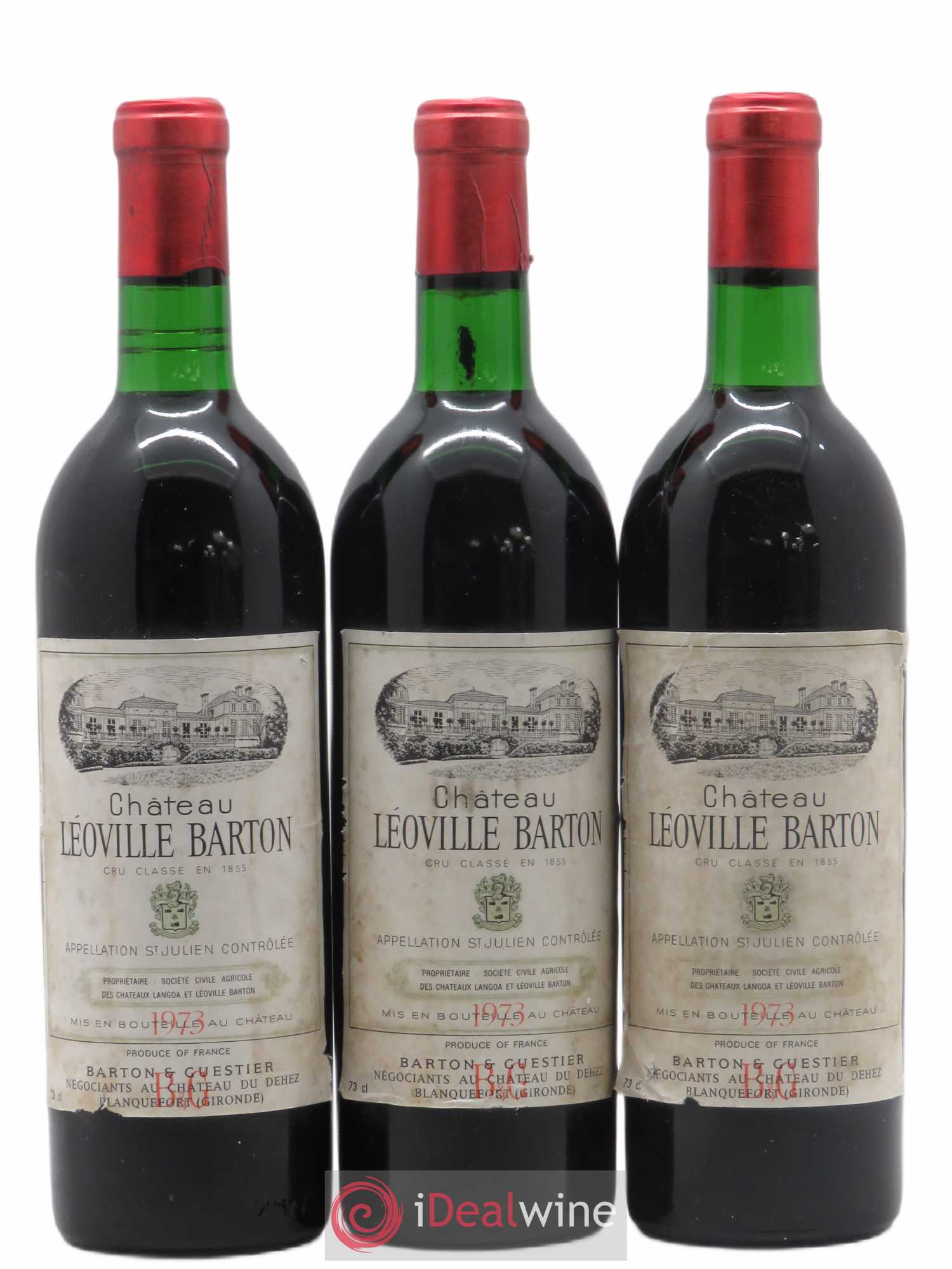 Château Léoville Barton 2ème Grand Cru Classé (sans prix de réserve) 1973 - Lot de 3 bouteilles - 0