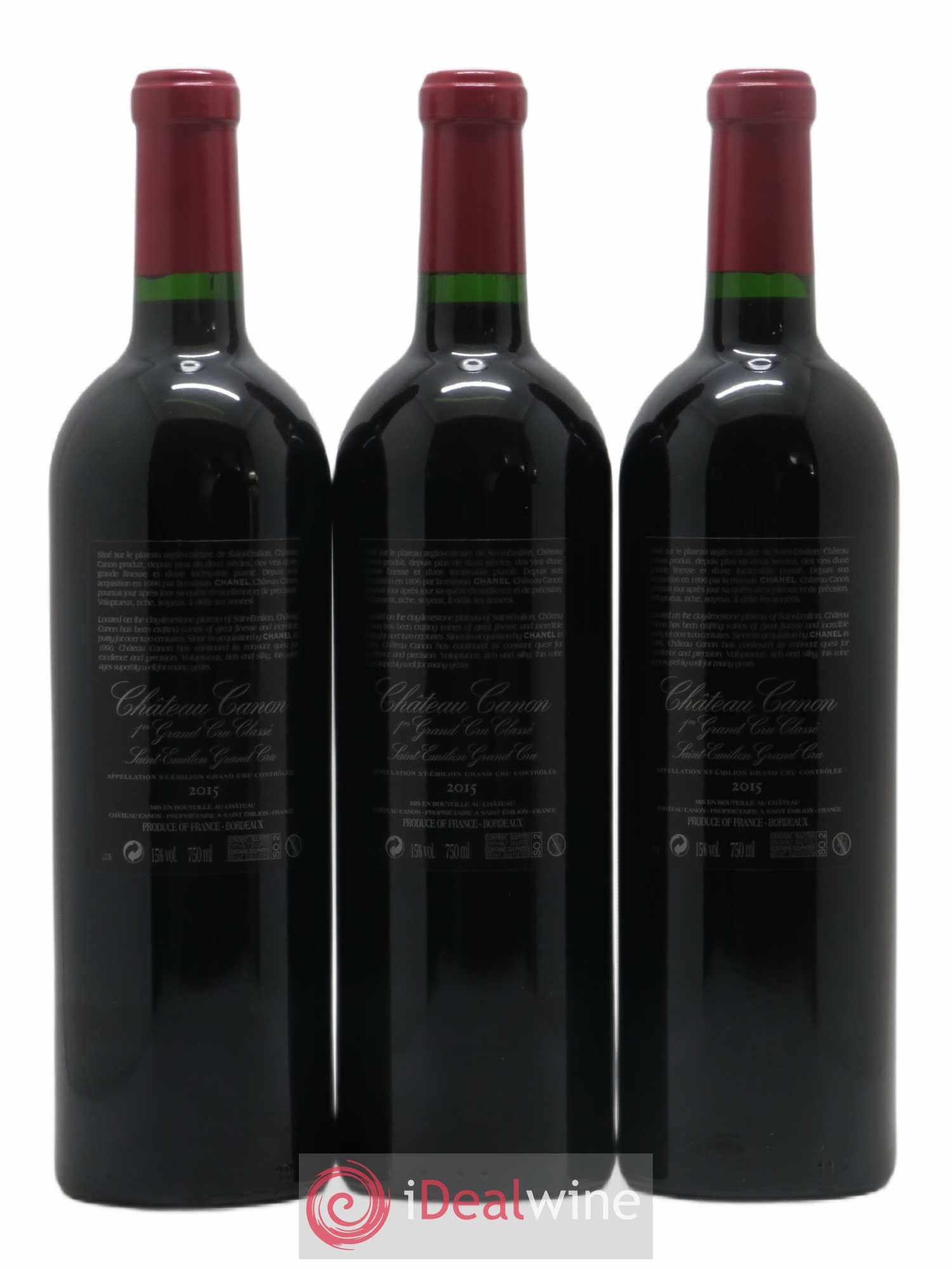Château Canon 1er Grand Cru Classé B 2015 - Lot de 12 bouteilles - 2