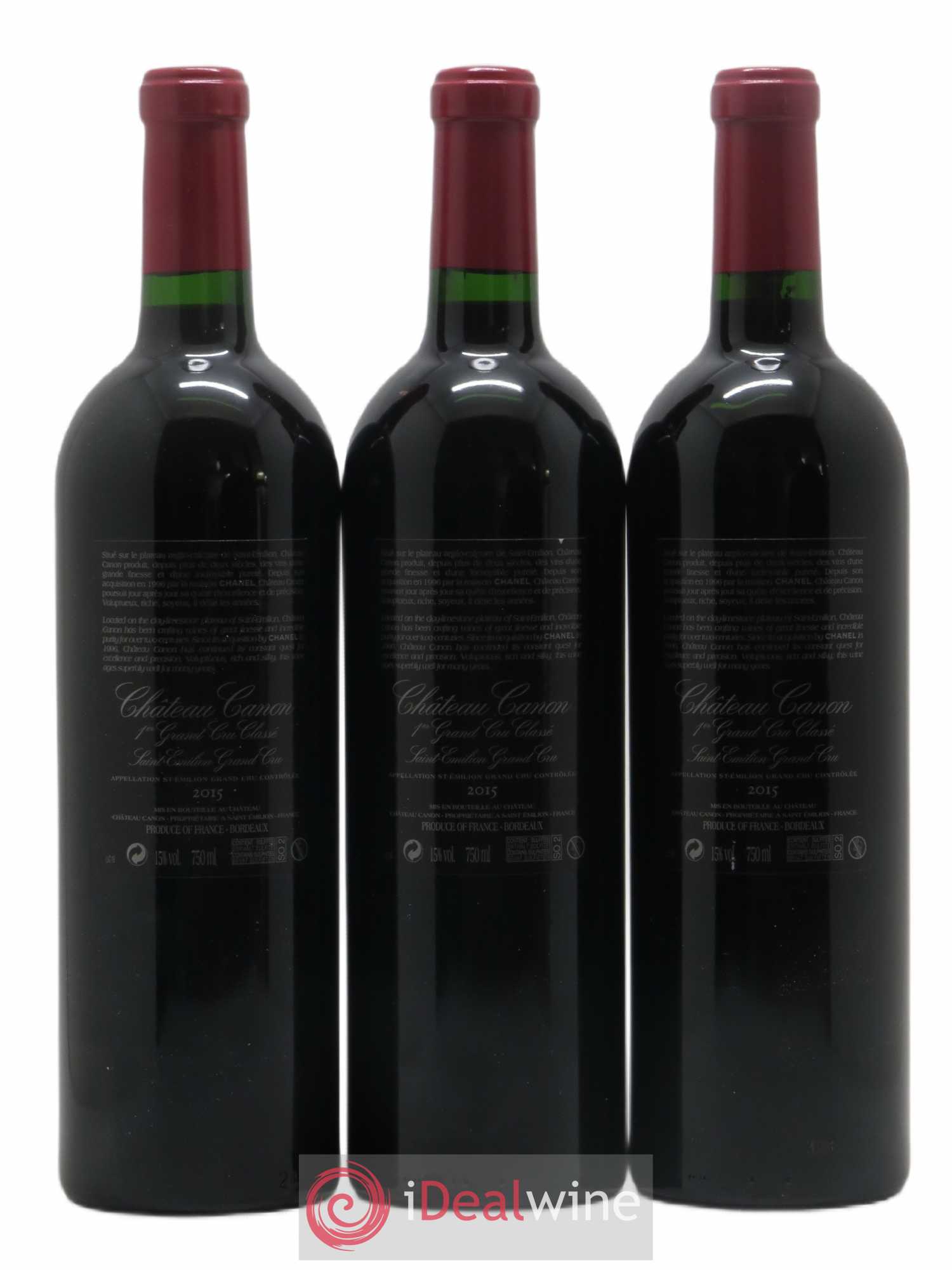 Château Canon 1er Grand Cru Classé B 2015 - Lot de 12 bouteilles - 6