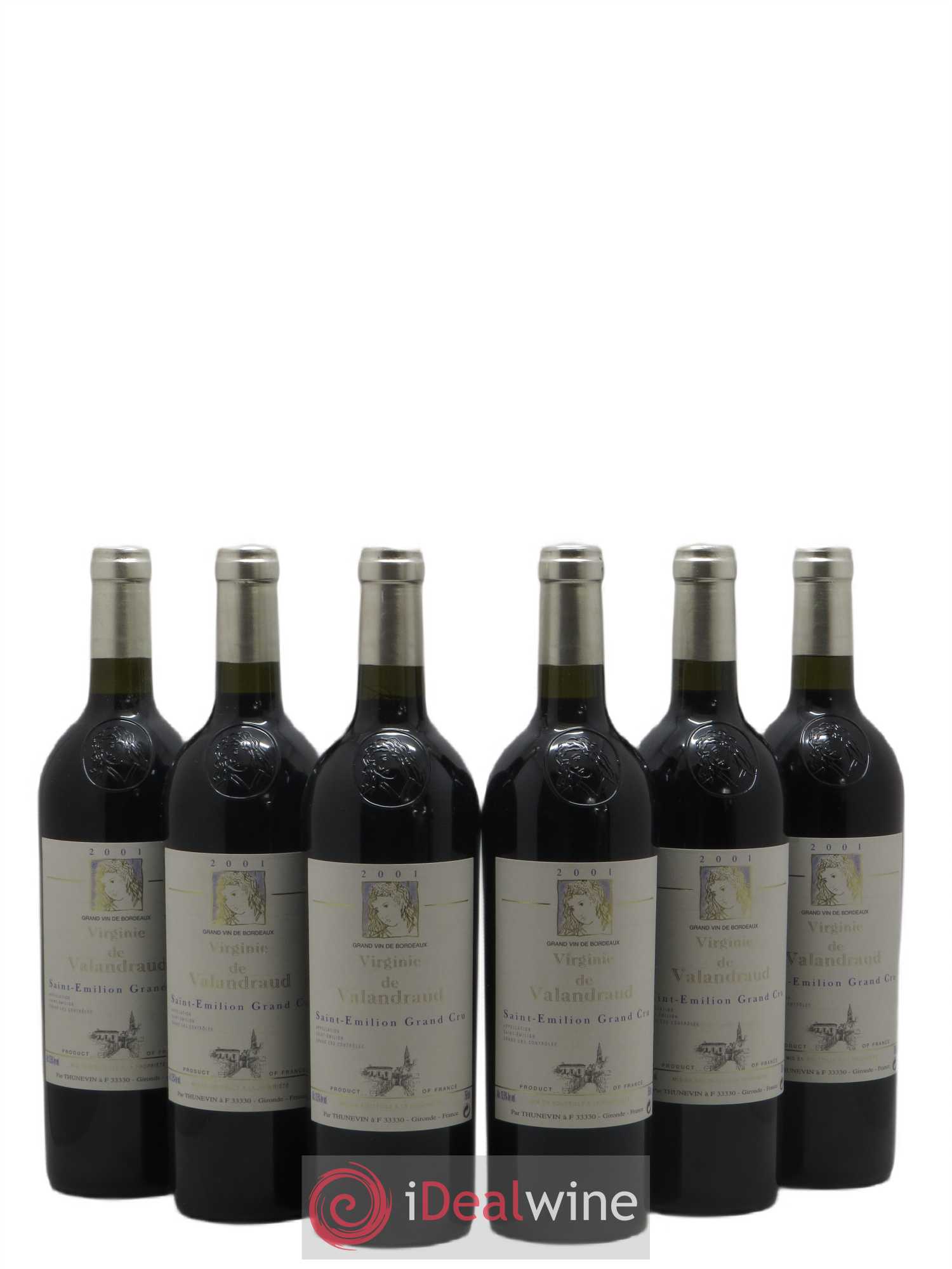 Virginie de Valandraud (sans prix de réserve) 2001 - Lot de 6 bouteilles - 0