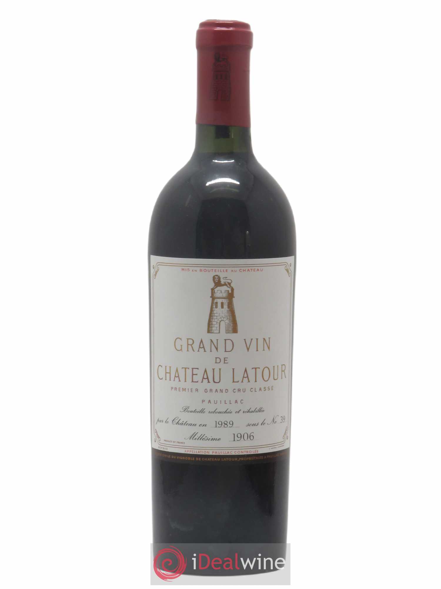 Château Latour 1er Grand Cru Classé 1906 - Lot de 1 bouteille - 0