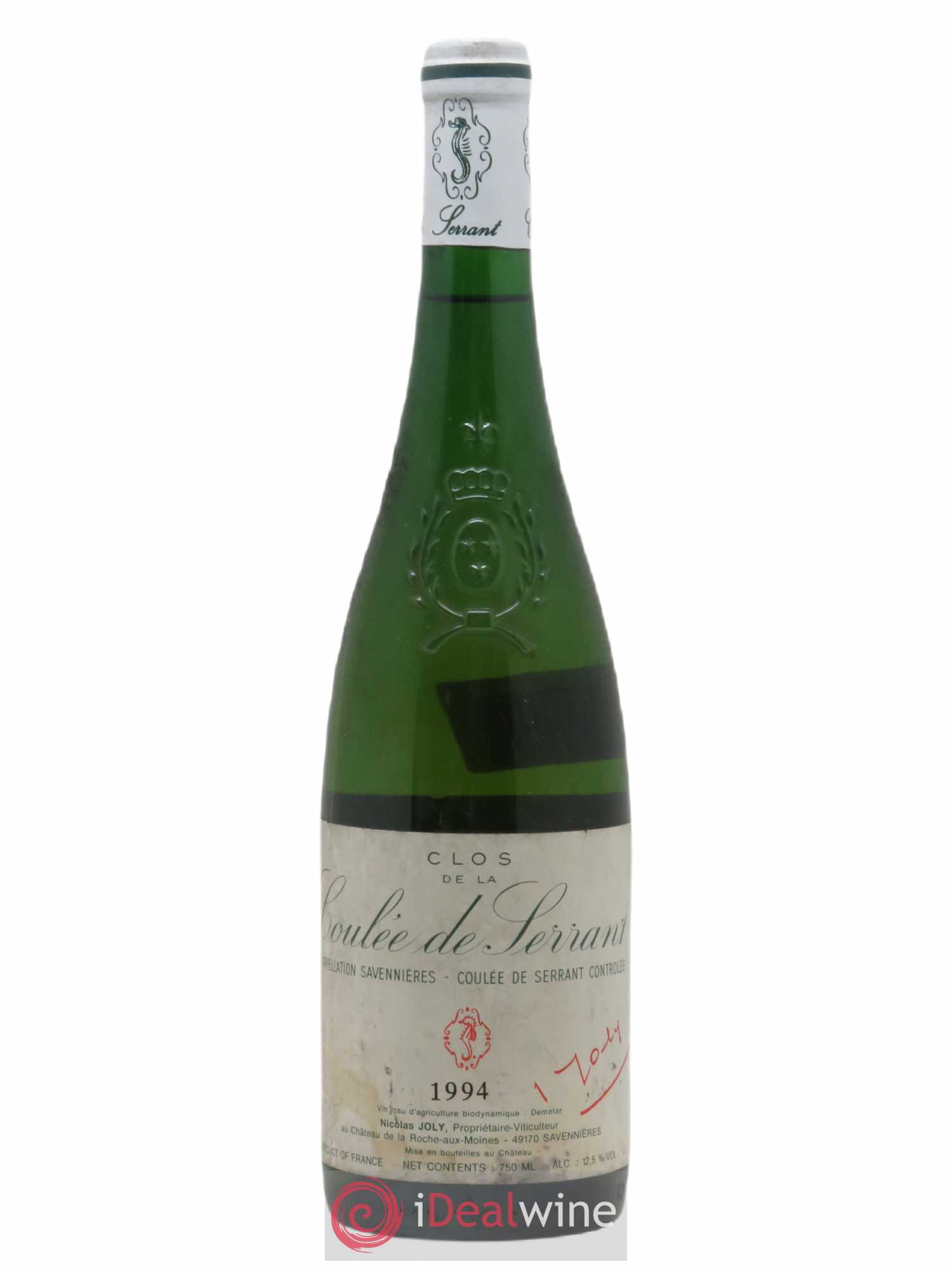 Savennières Clos de la Coulée de Serrant Vignobles de la Coulée de Serrant - Nicolas Joly (sans prix de réserve) 1994 - Lot de 1 bouteille - 0