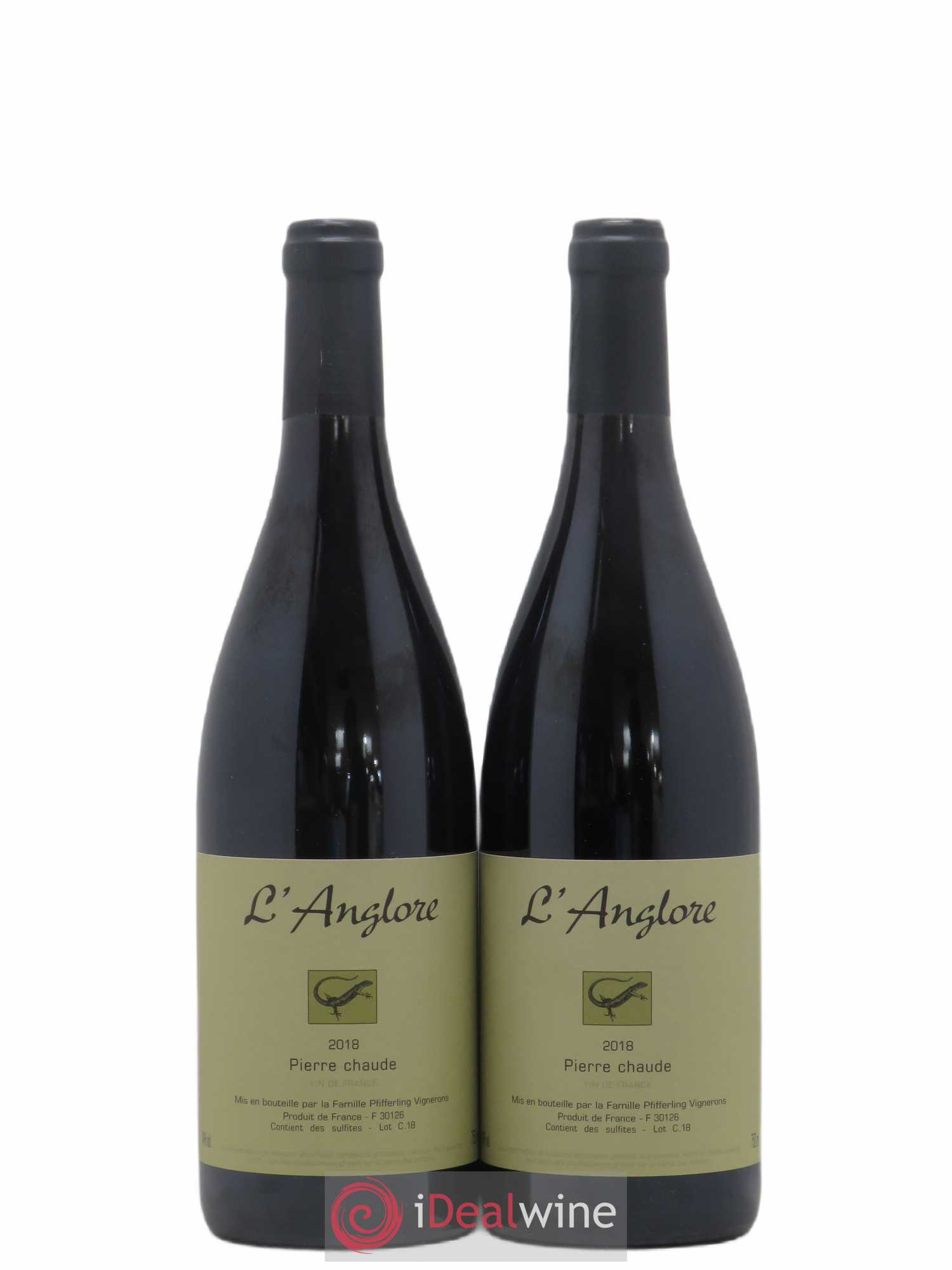 Vin de France Pierre chaude L'Anglore (sans prix de réserve) 2018 - Lot de 2 bouteilles - 0