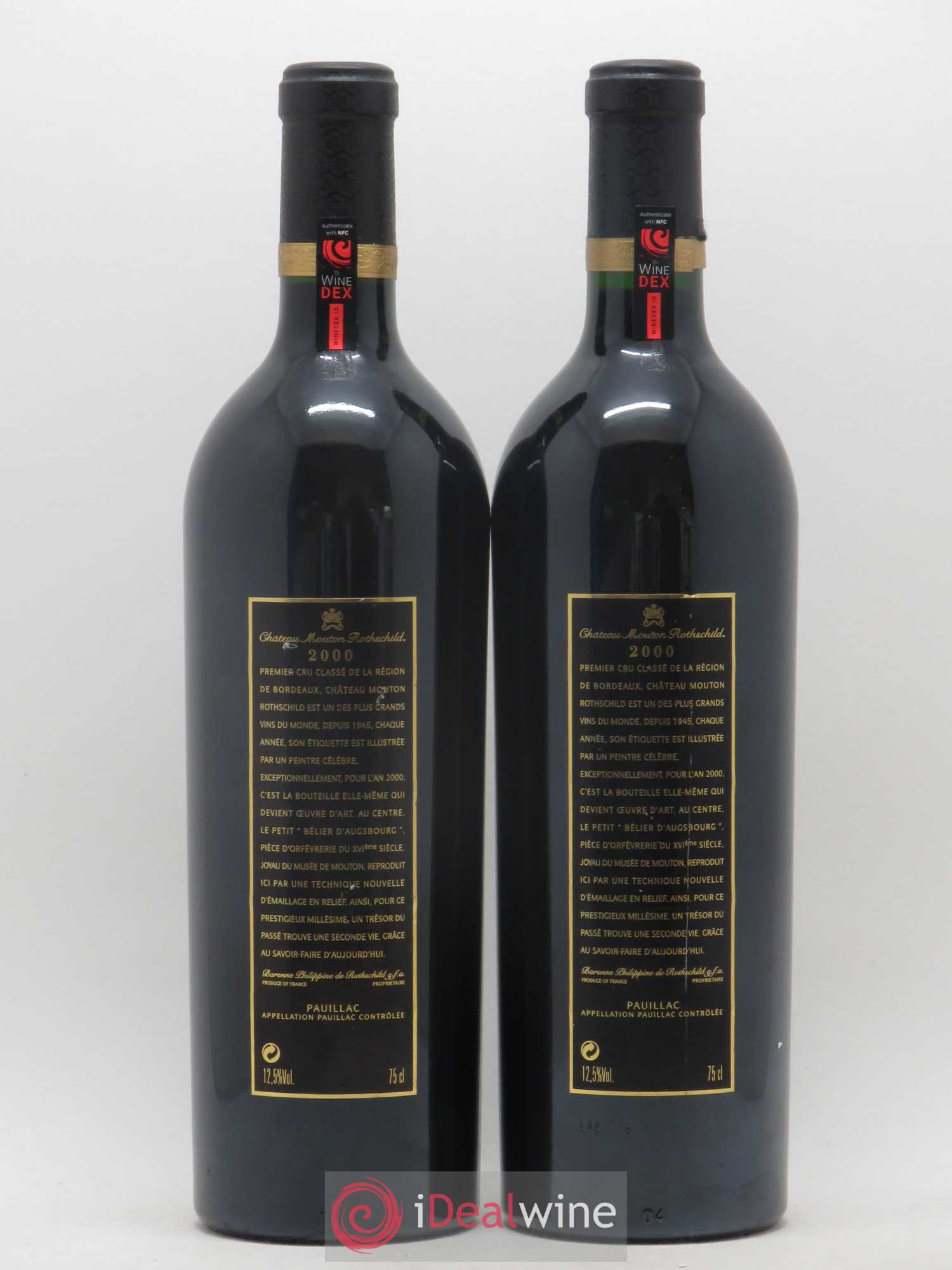 Château Mouton Rothschild 1er Grand Cru Classé 2000 - Lot de 2 bouteilles - 1