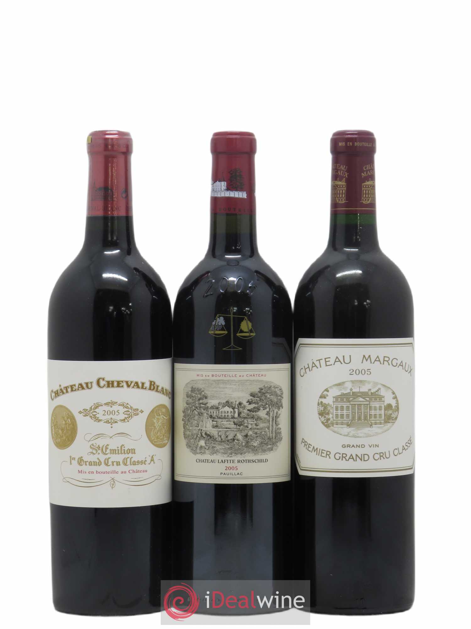 Caisse Primeurs Petrus - Mouton Rothschild - Lafite Rothschild - Cheval Blanc - Latour - Margaux 2005 - Posten von 6 Flaschen - 1