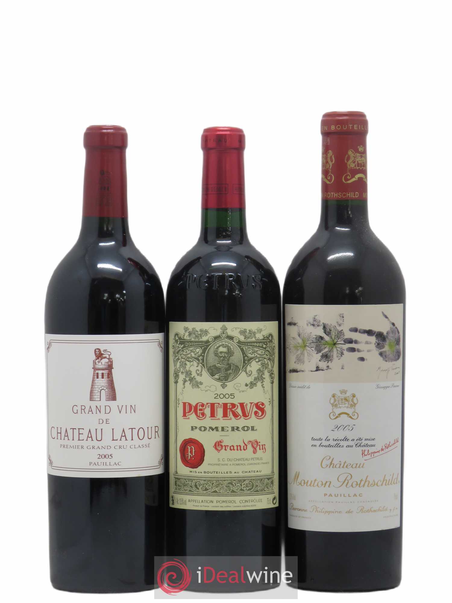 Caisse Primeurs Petrus - Mouton Rothschild - Lafite Rothschild - Cheval Blanc - Latour - Margaux 2005 - Posten von 6 Flaschen - 3