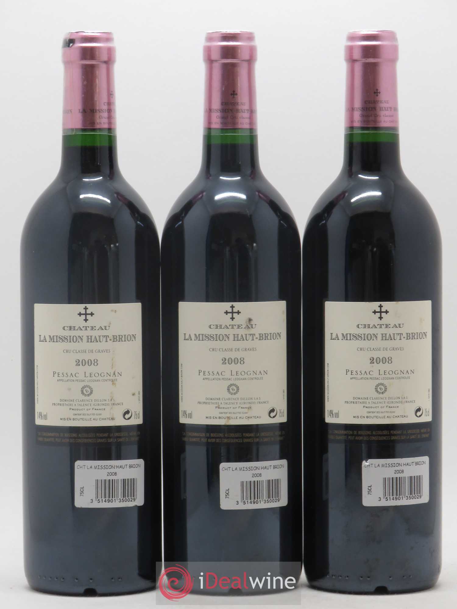 Château la Mission Haut-Brion Cru Classé de Graves 2008 - Lot de 12 bouteilles - 2