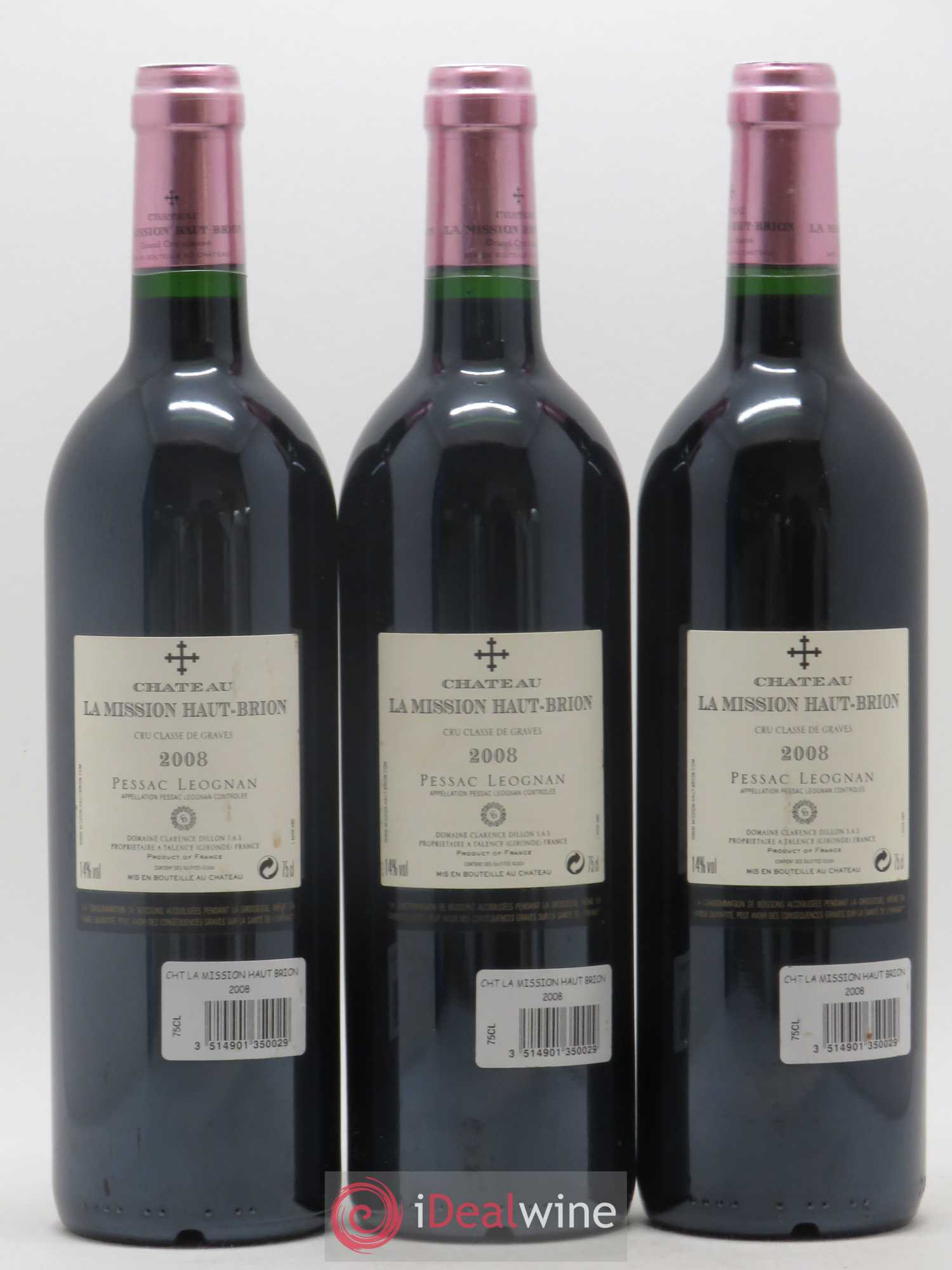 Château la Mission Haut-Brion Cru Classé de Graves 2008 - Lot de 12 bouteilles - 6