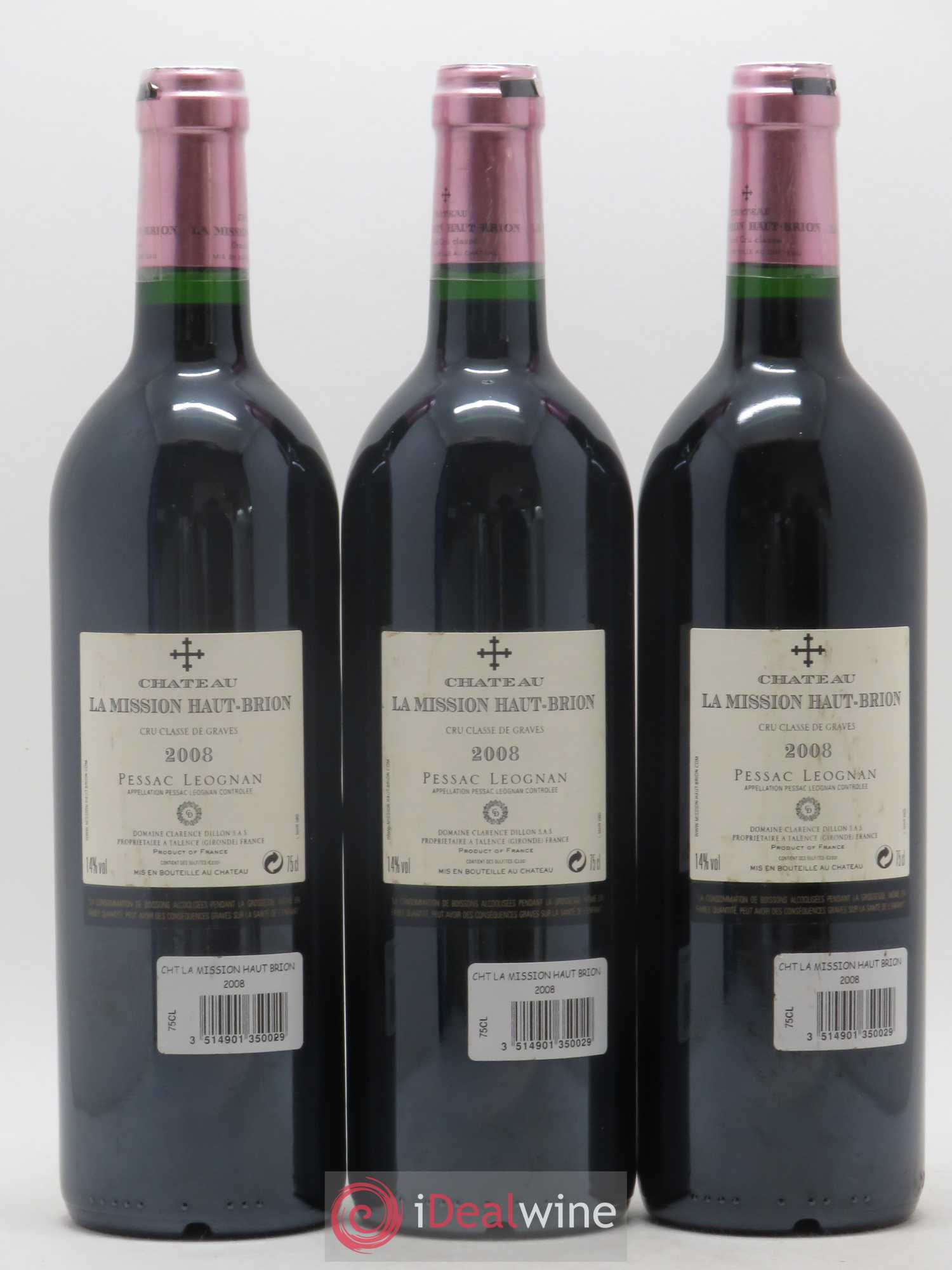 Château la Mission Haut-Brion Cru Classé de Graves 2008 - Lot de 12 bouteilles - 8