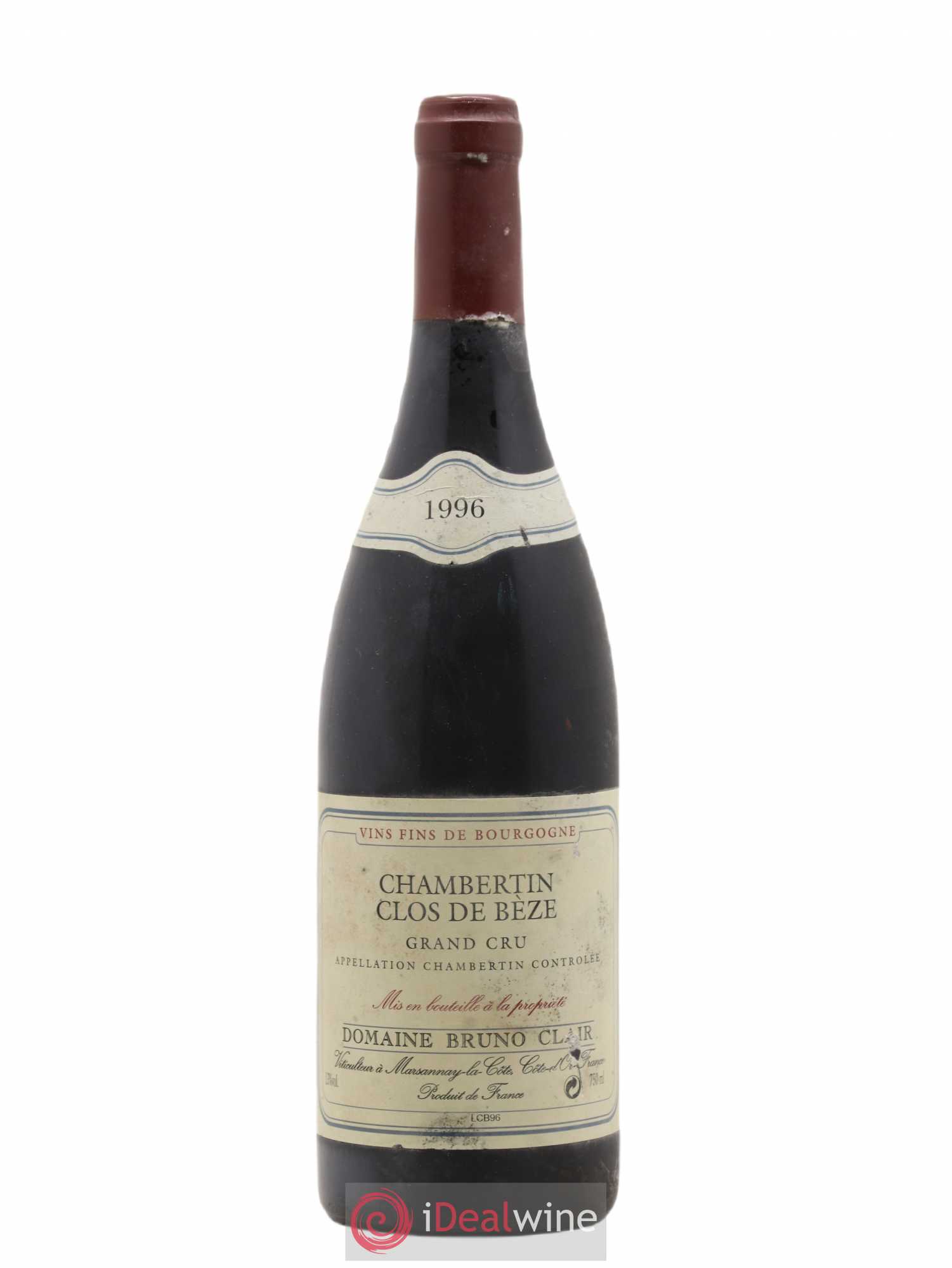 Chambertin Clos de Bèze Grand Cru Bruno Clair (Domaine) (sans prix de réserve) 1996 - Lot de 1 bouteille - 0