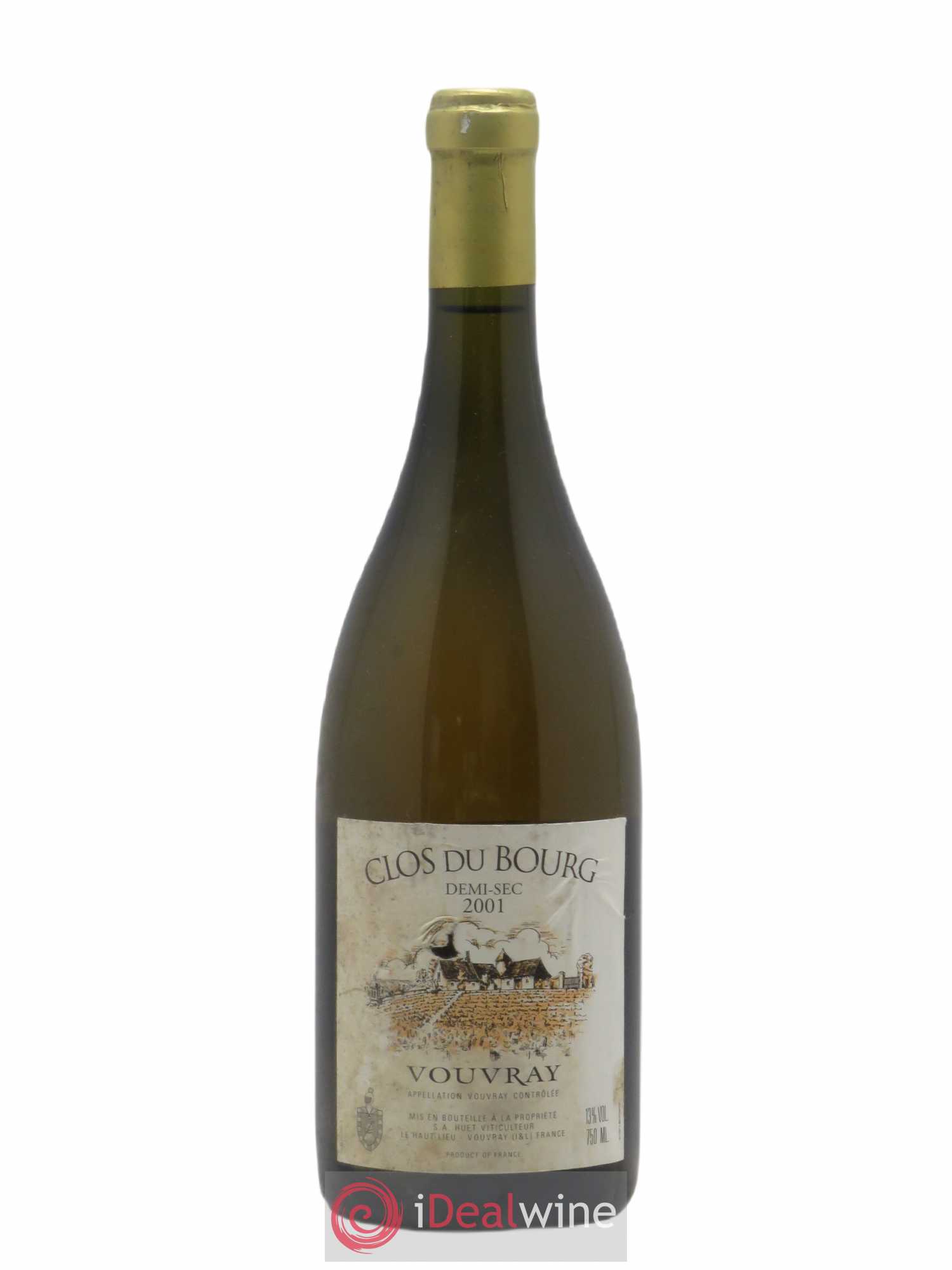 Vouvray Clos du Bourg Demi-Sec Domaine Huet (sans prix de réserve) 2001 - Lot de 1 bouteille - 0