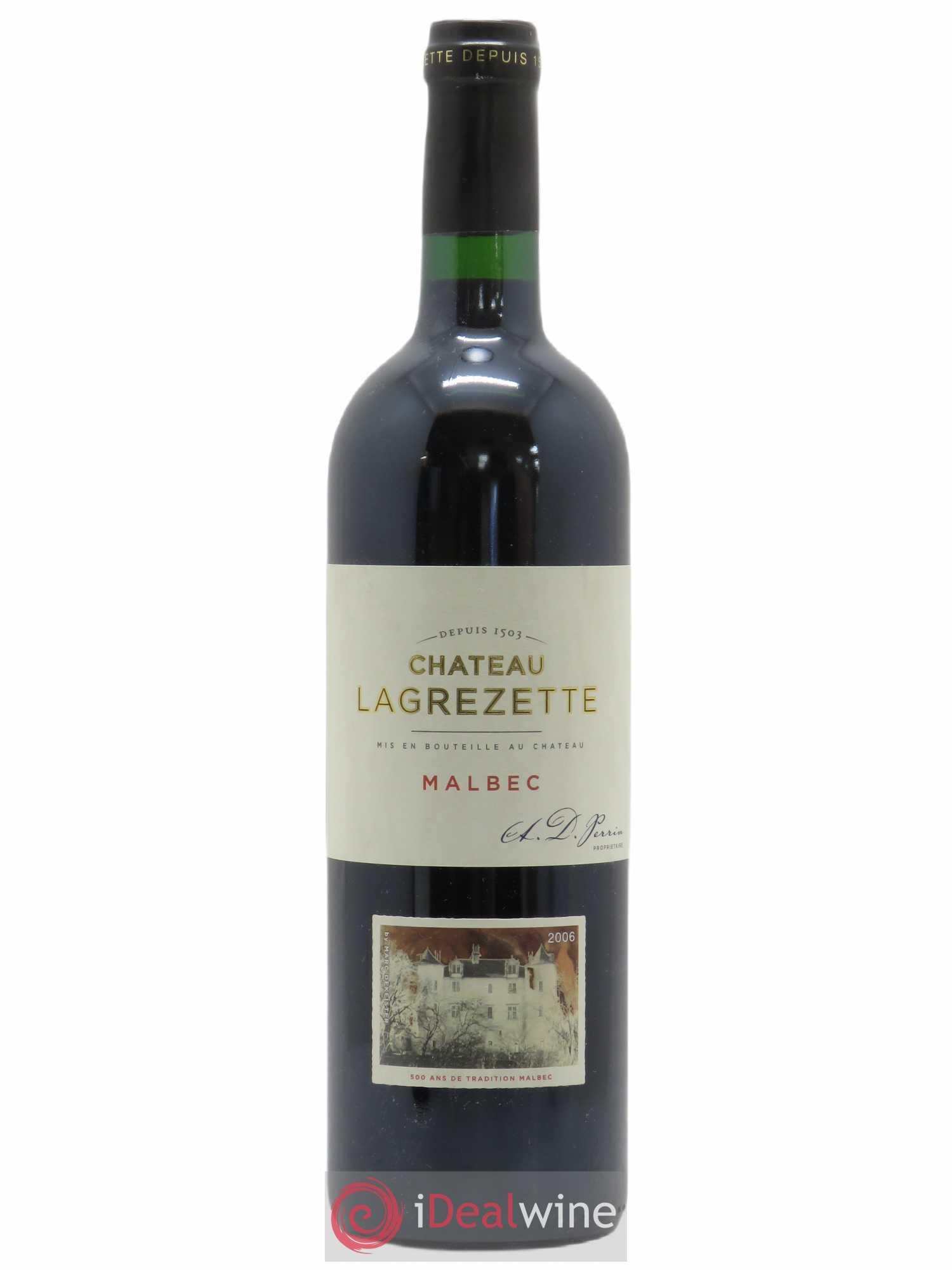 Cahors Château Lagrezette Alain Dominique Perrin cru d'exception (sans prix de réserve) 2006 - Posten von 1 Flasche - 0
