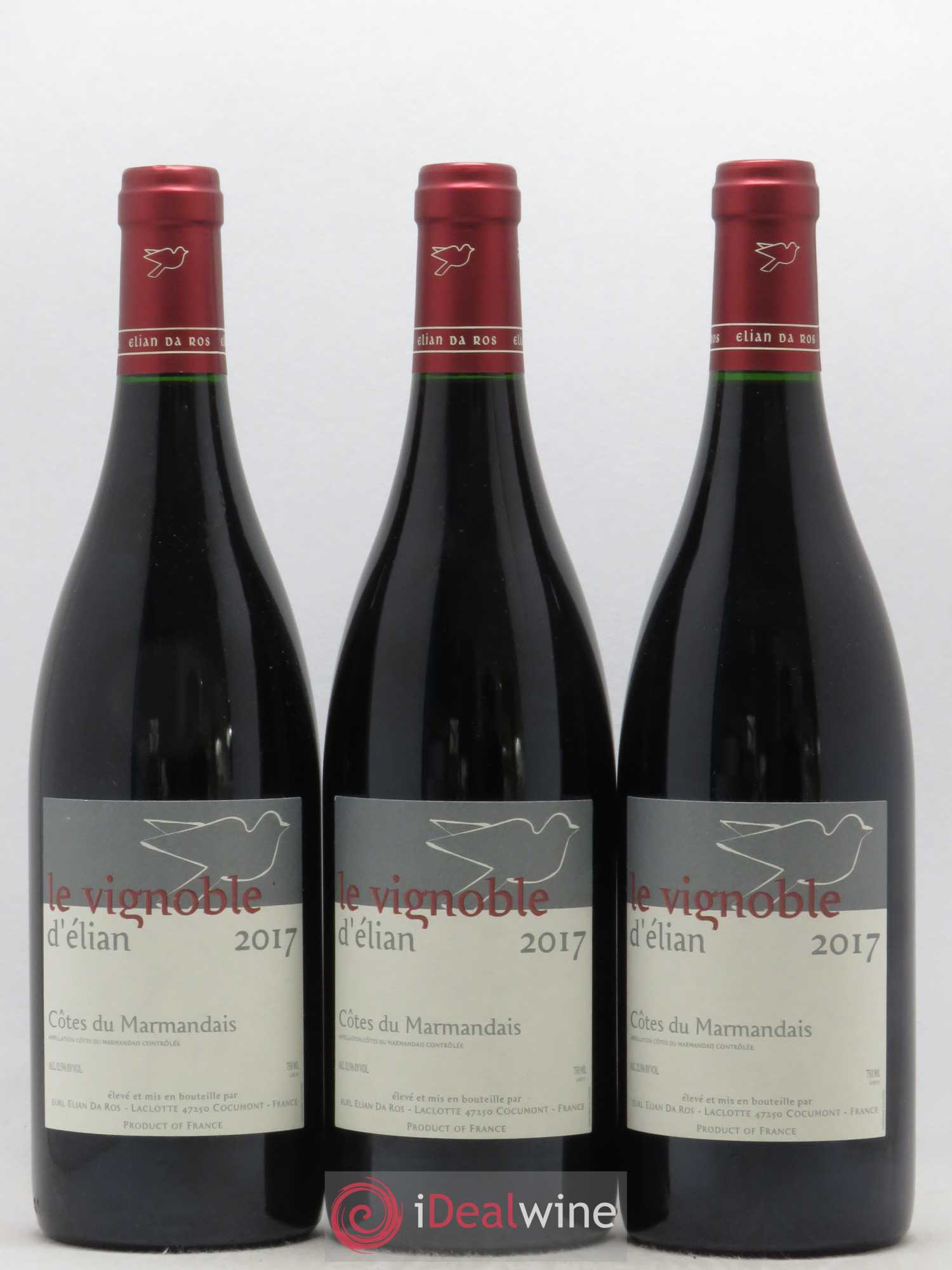 Côtes du Marmandais Elian Da Ros (Domaine) (sans prix de réserve) 2017 - Lot de 3 bouteilles - 0