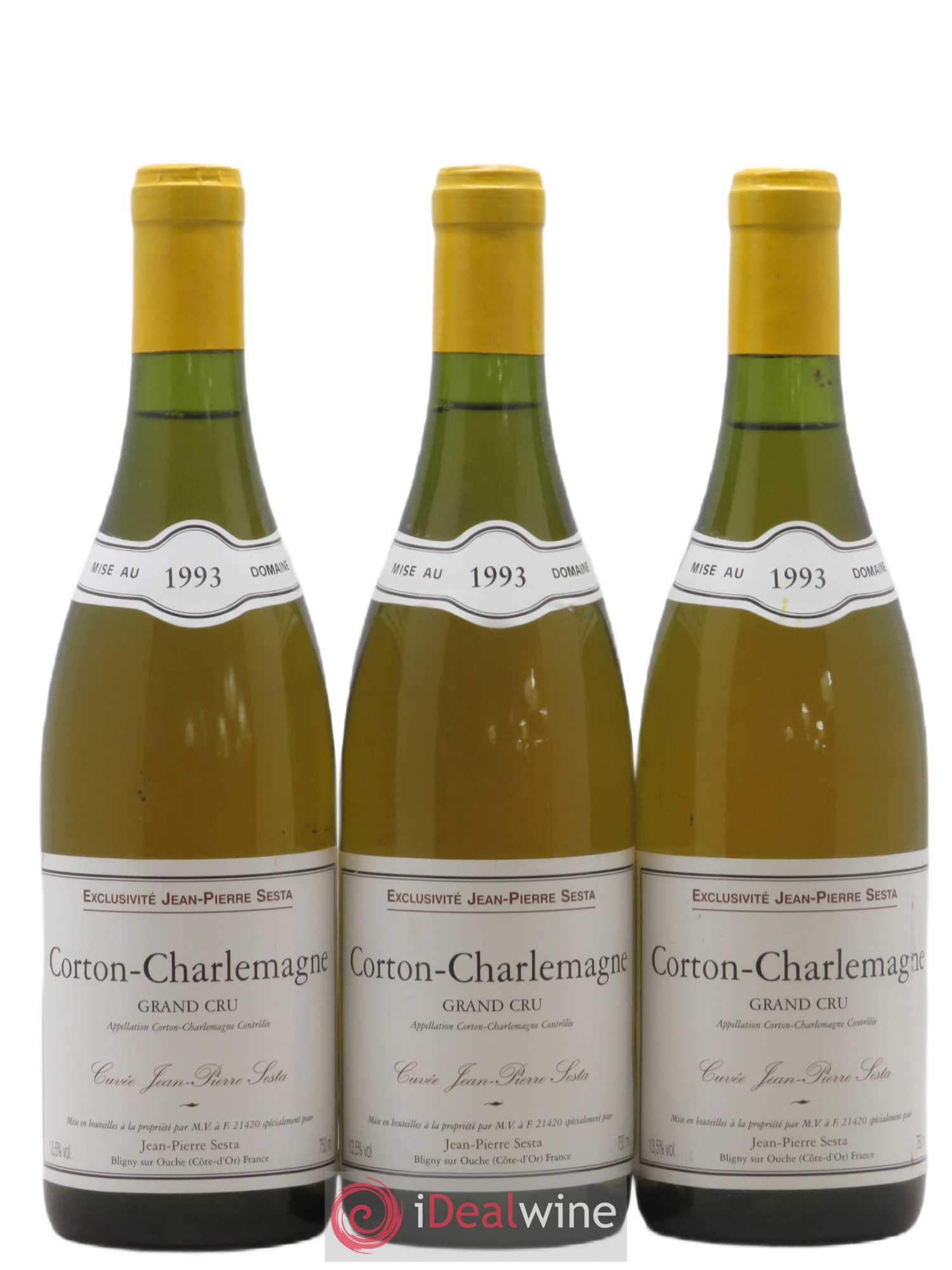 Corton-Charlemagne Grand Cru CUVEE JEAN PIERRE SESTA Jean Pierre Sesta (sans prix de réserve) 1993 - Posten von 3 Flaschen - 0