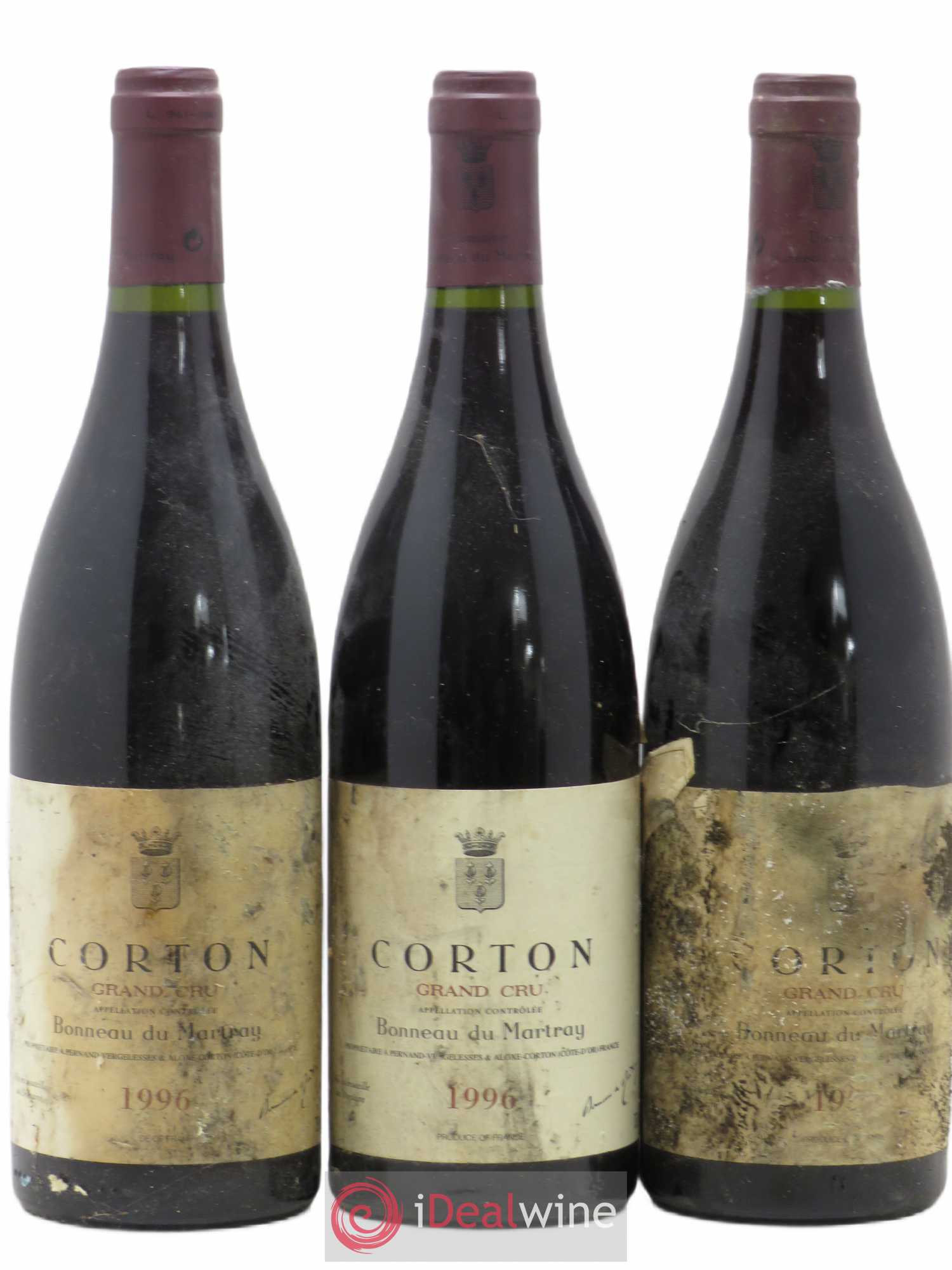 Corton Grand Cru Bonneau du Martray (Domaine) (sans prix de réserve) 1996 - Lot de 3 bouteilles - 0