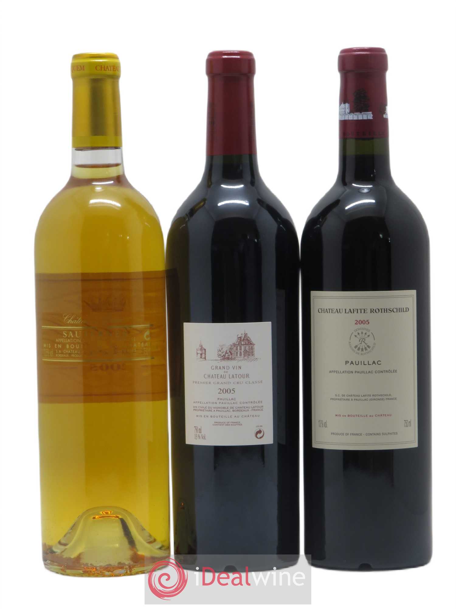 Caisse Collection Duclot 2 Petrus - 2 Yquem - 2 Latour - 2 Lafite Rothschild - 1 La Mission Haut-Brion 2005 - Posten von 9 Flaschen - 4
