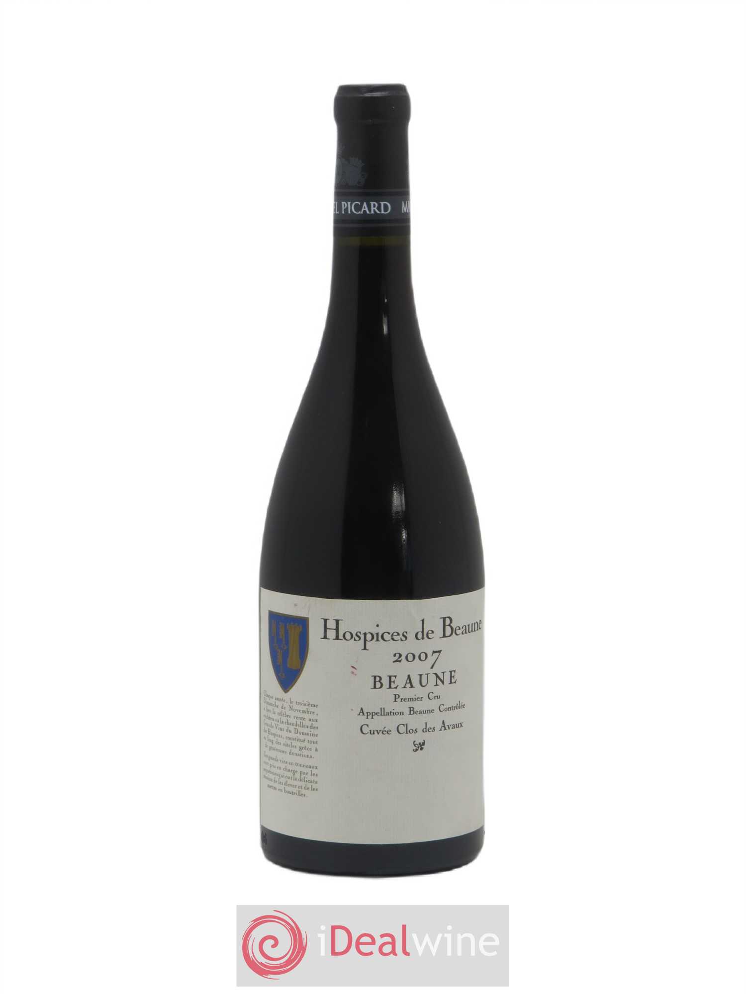 Beaune 1er Cru Clos des Avaux Hospices de Beaune Michel Picard (sans prix de réserve) 2007 - Posten von 1 Flasche - 0