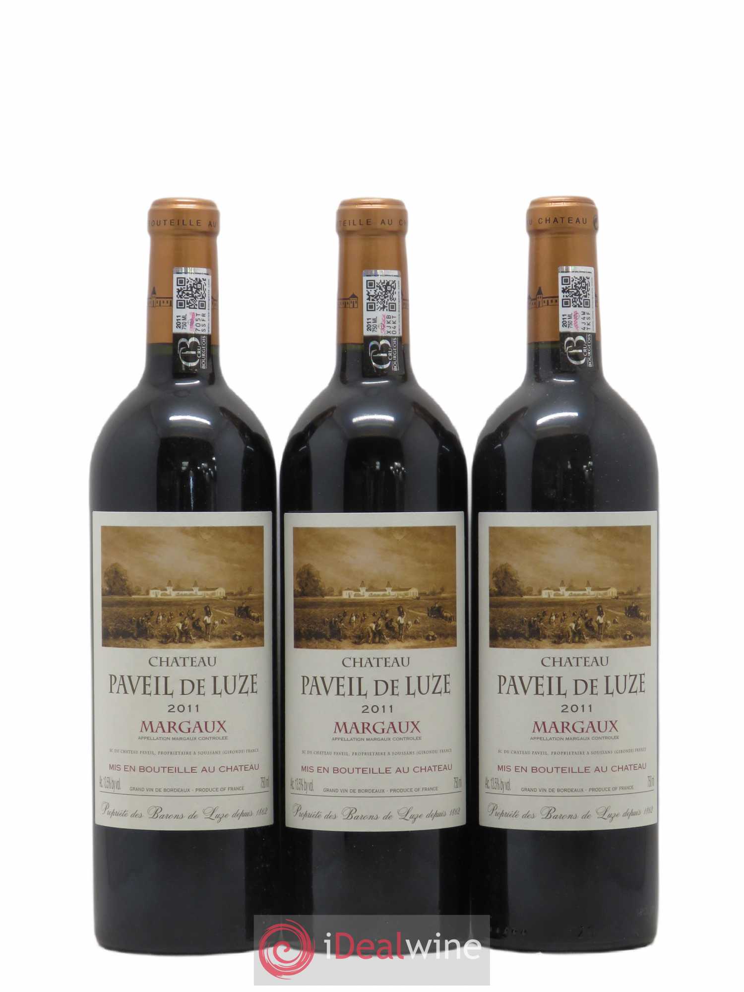Château Paveil de Luze Cru Bourgeois (sans prix de réserve) 2011 - Lot de 6 bouteilles - 1