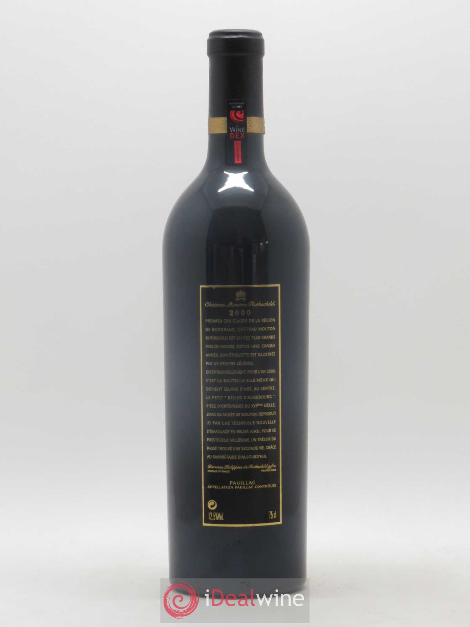 Château Mouton Rothschild 1er Grand Cru Classé 2000 - Lot de 1 bouteille - 1